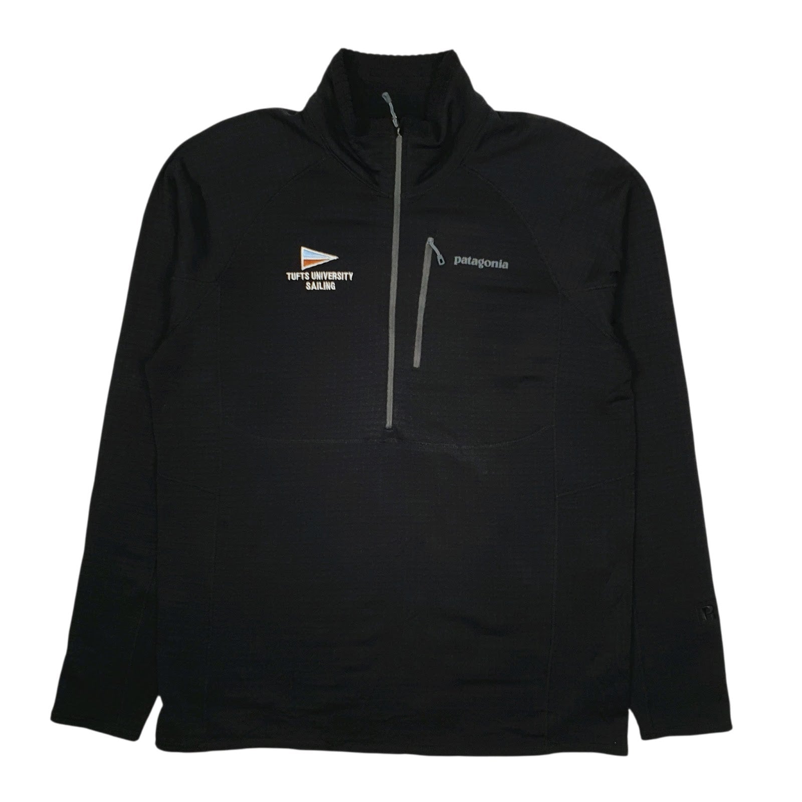 Mens Black Patagonia R1 Pullover Quarter Zip Jumper