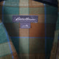 Mens Green Eddie Bauer Flannel  Shirt