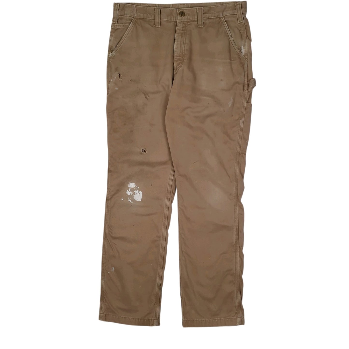 Mens Brown Carhartt Blanket Lined Carpenter Trousers
