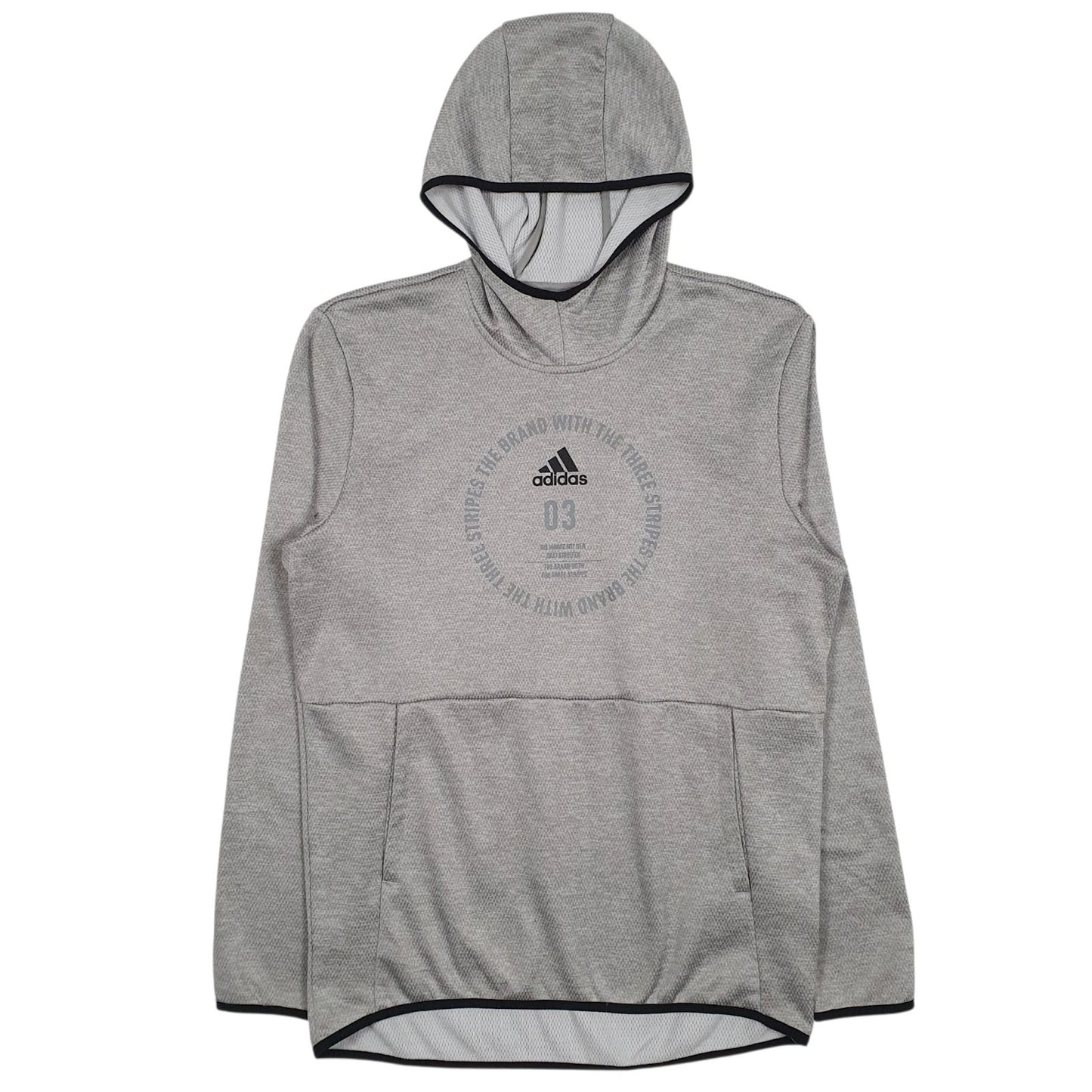 Mens Grey Adidas Climawarm Hoodie Jumper