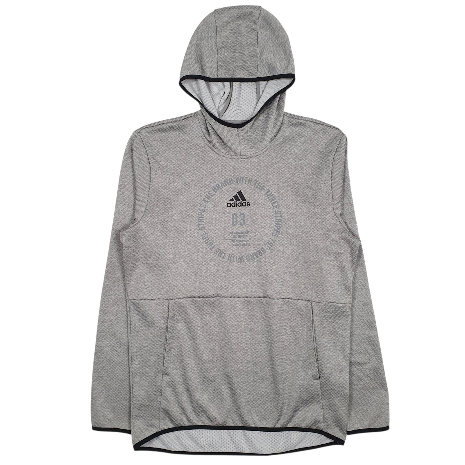 Mens Grey Adidas Climawarm Hoodie Jumper