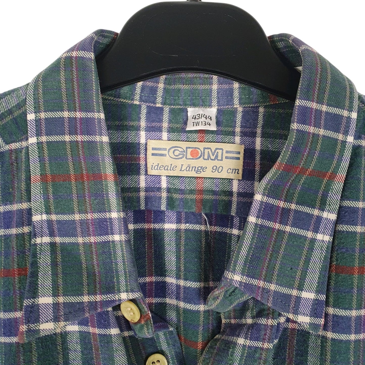 Mens Green CDM Plaid Flannel  Shirt