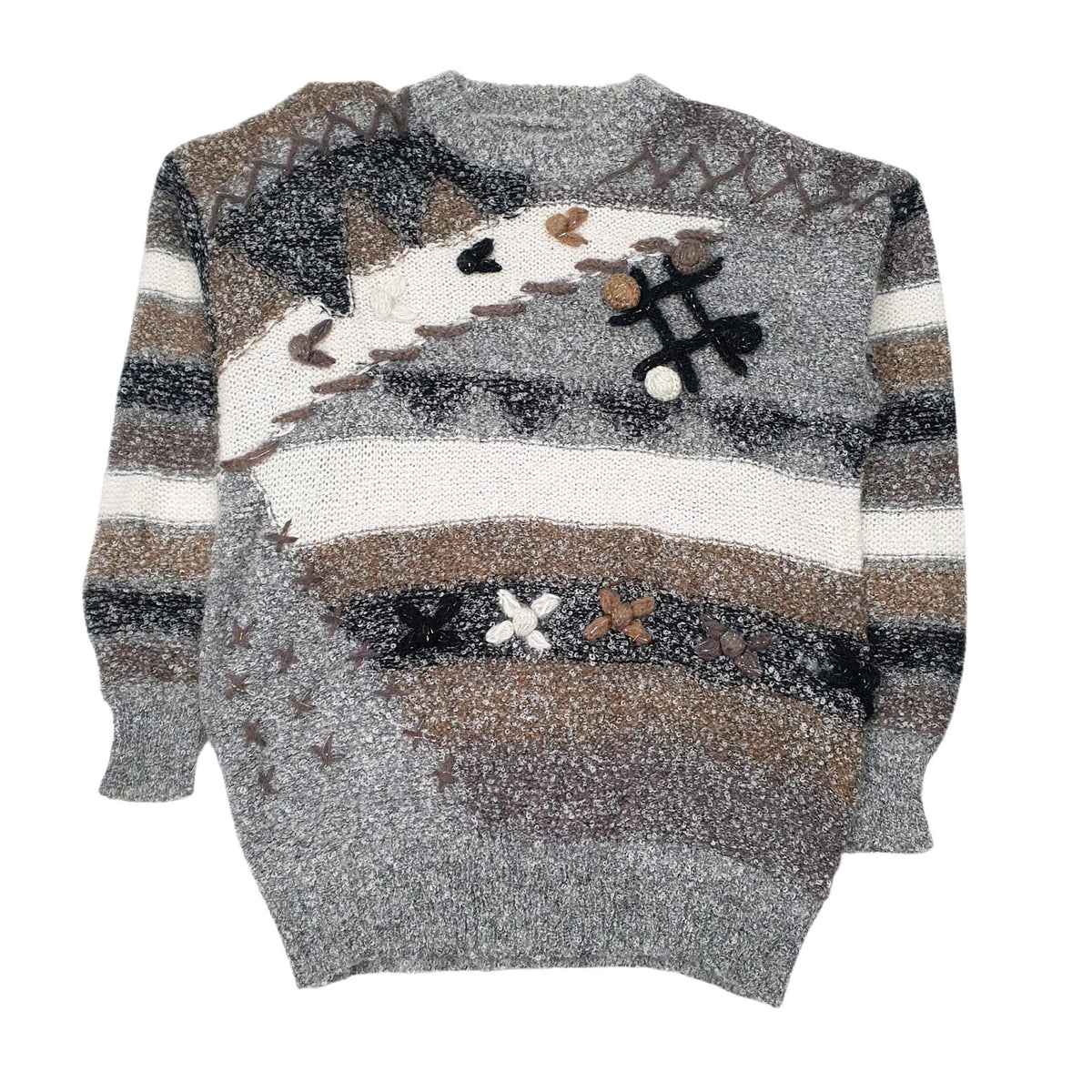 Womens Grey Unbranded Knit Crewneck Jumper
