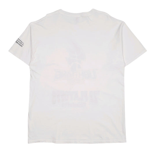 Mens White Fruit Of The Loom Lightning London  T Shirt