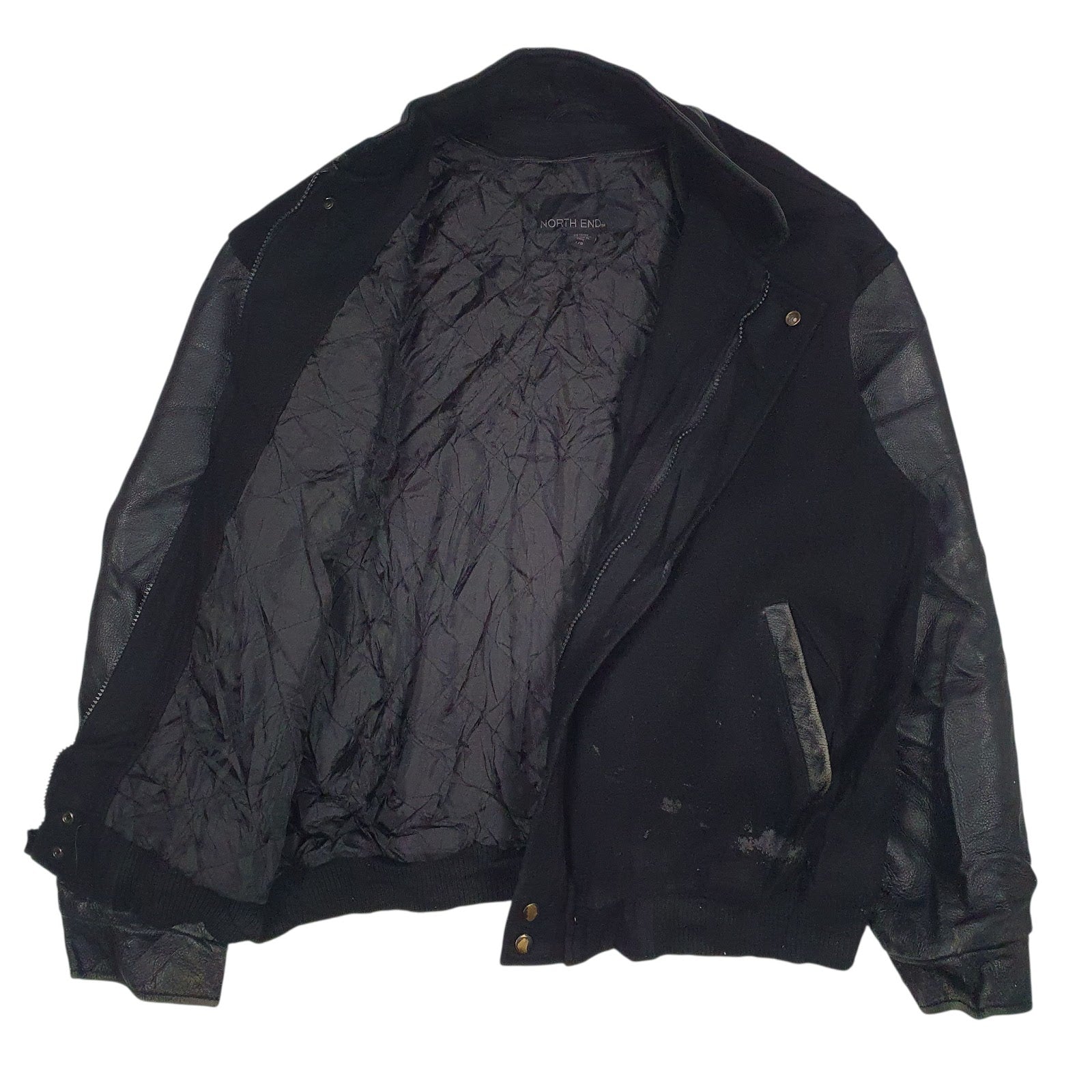 Mens Black North End Padded  Coat