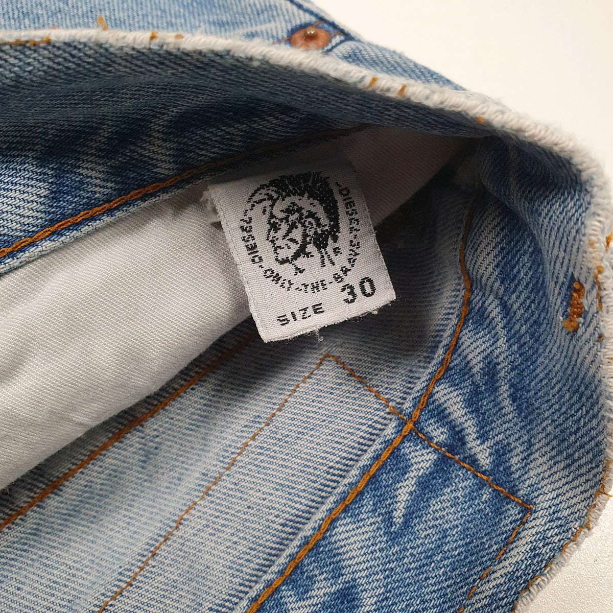 Mens Blue Diesel Cut Off  Shorts