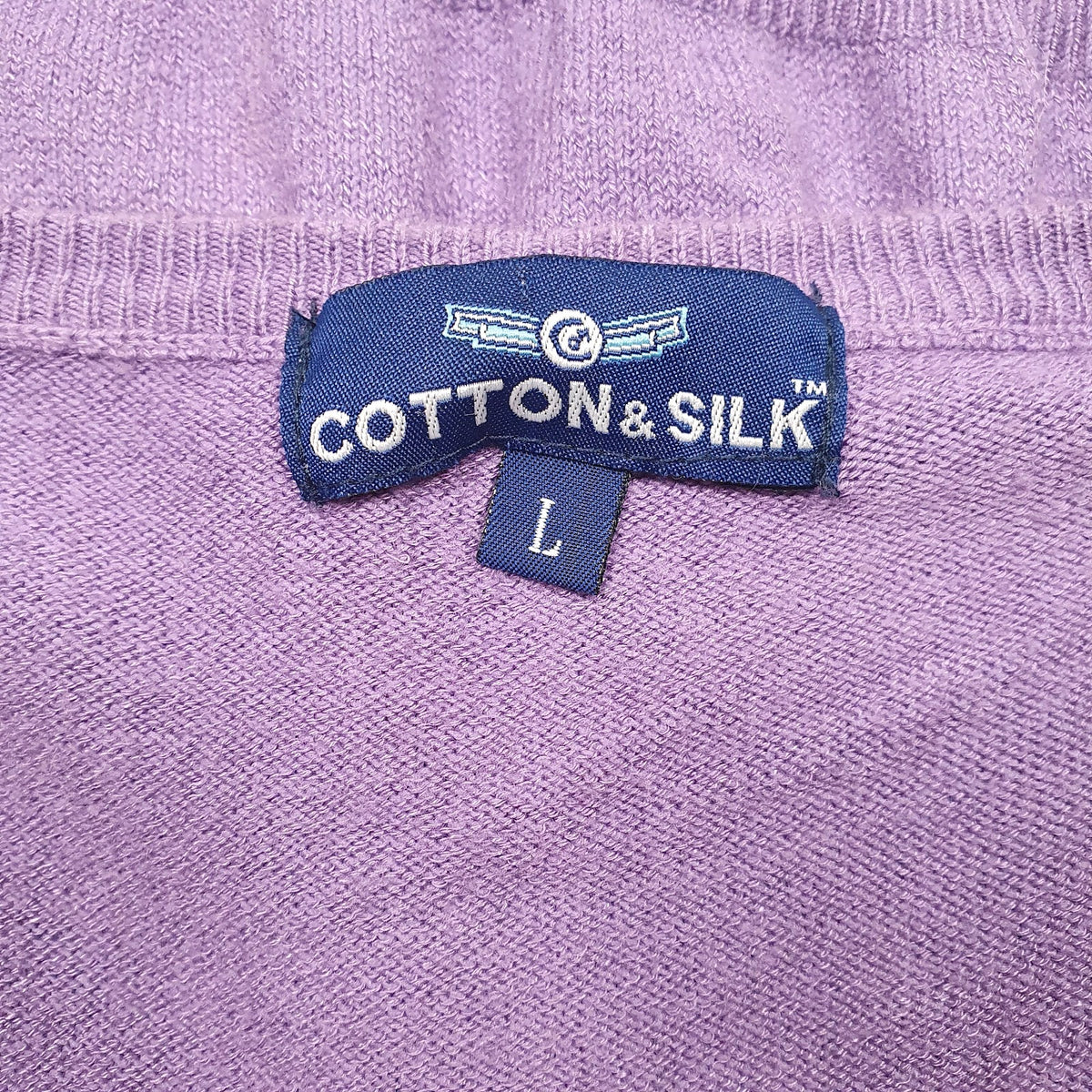 Womens Purple Cotton & Silk  Vest Jumper