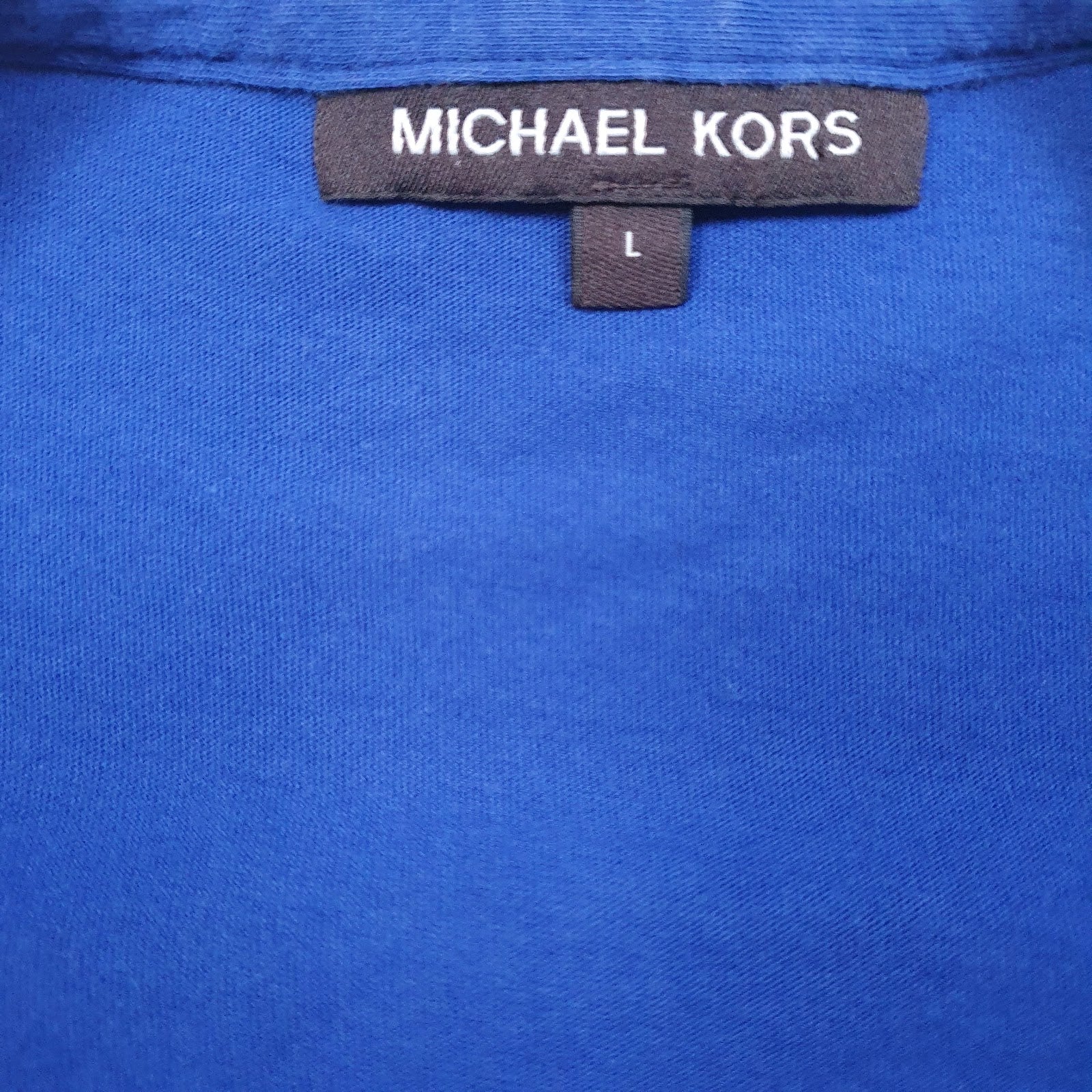 Mens Blue Michael Kors Spellout  T Shirt