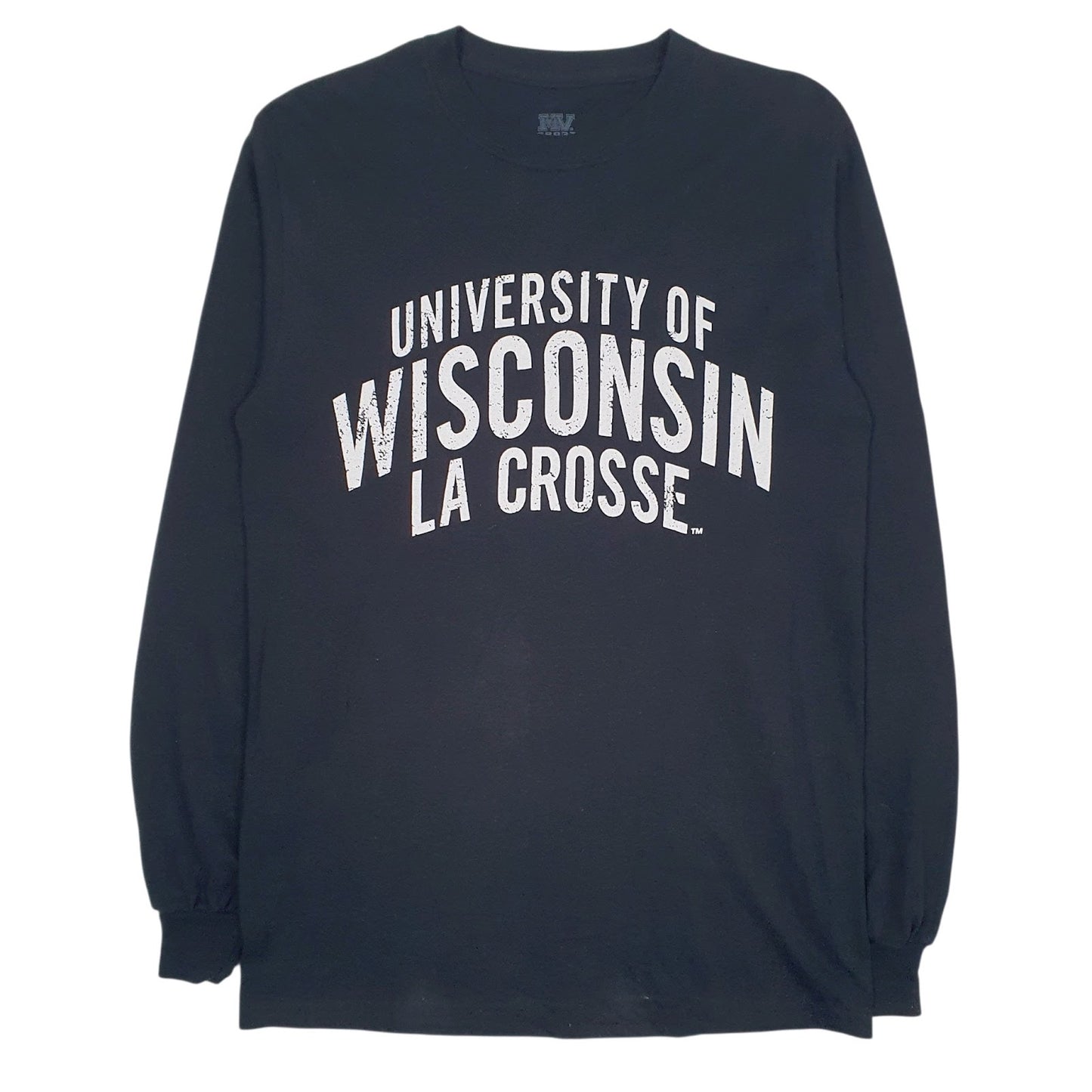 Mens Black MV Sport University Of Wisconsin La Crosse Long Sleeve T Shirt
