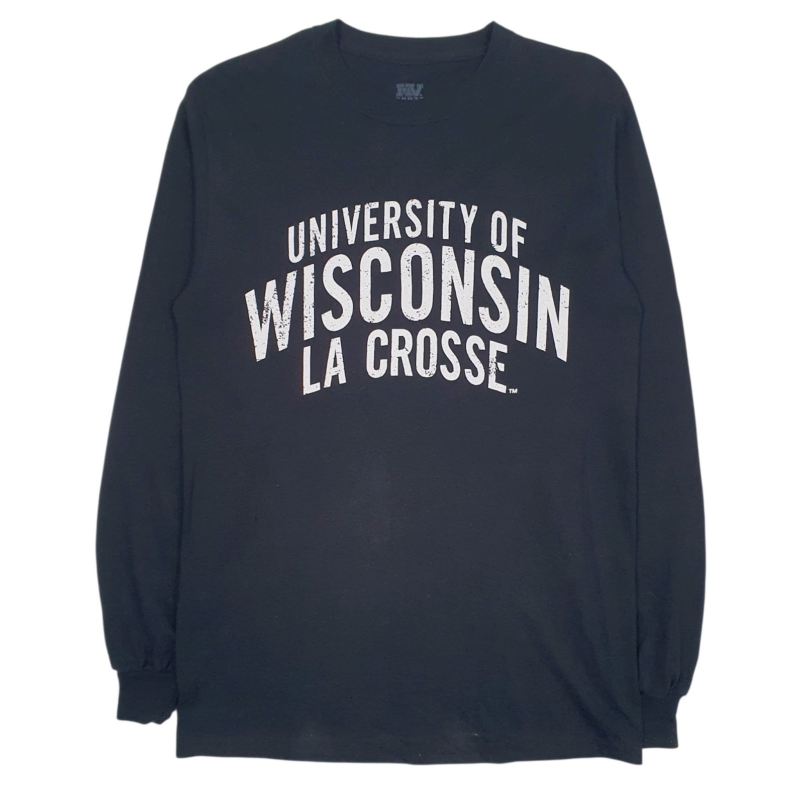 Mens Black MV Sport University Of Wisconsin La Crosse Long Sleeve T Shirt