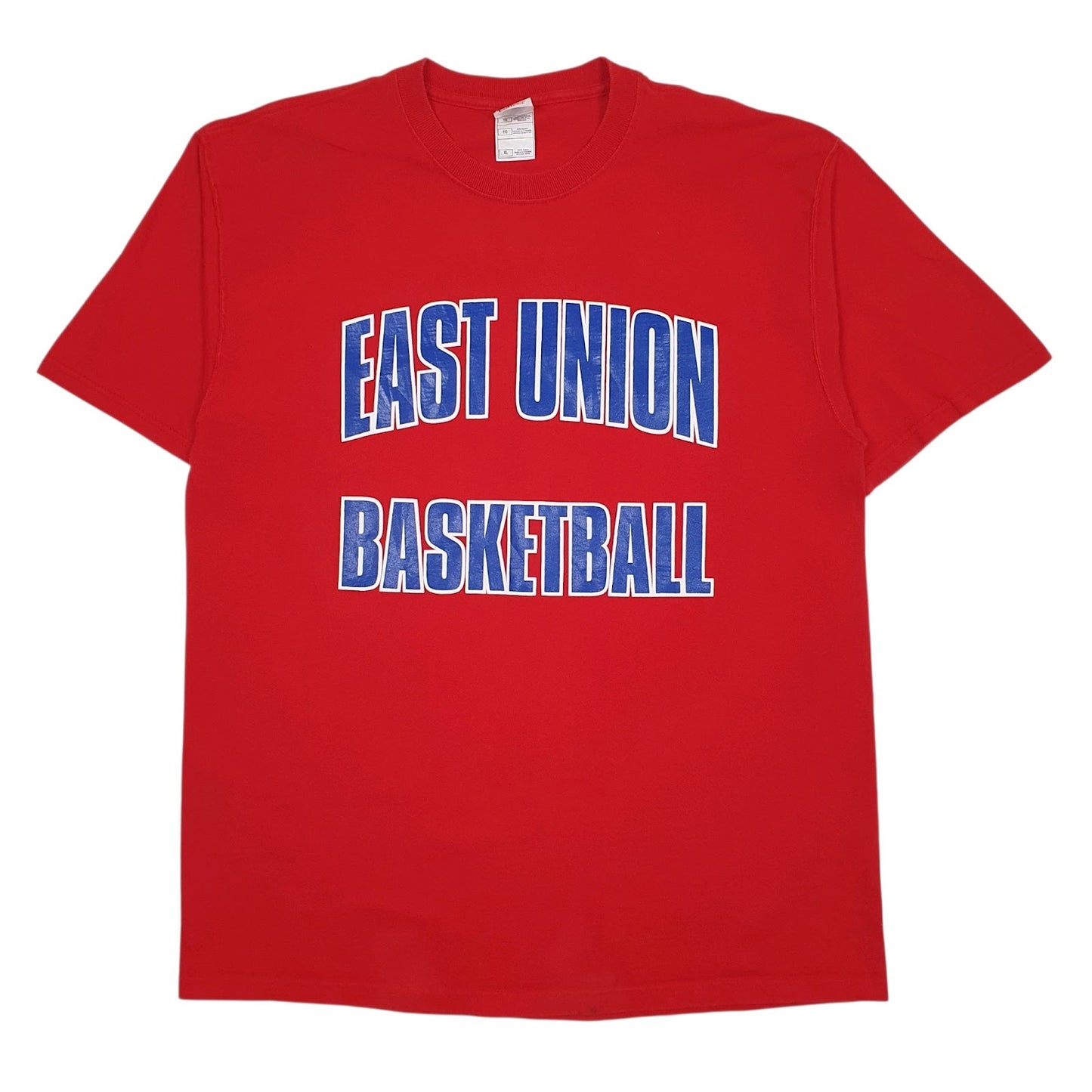 Mens Red Fruit Of The Loom East Union Basketball Short Sleeve T Shirt