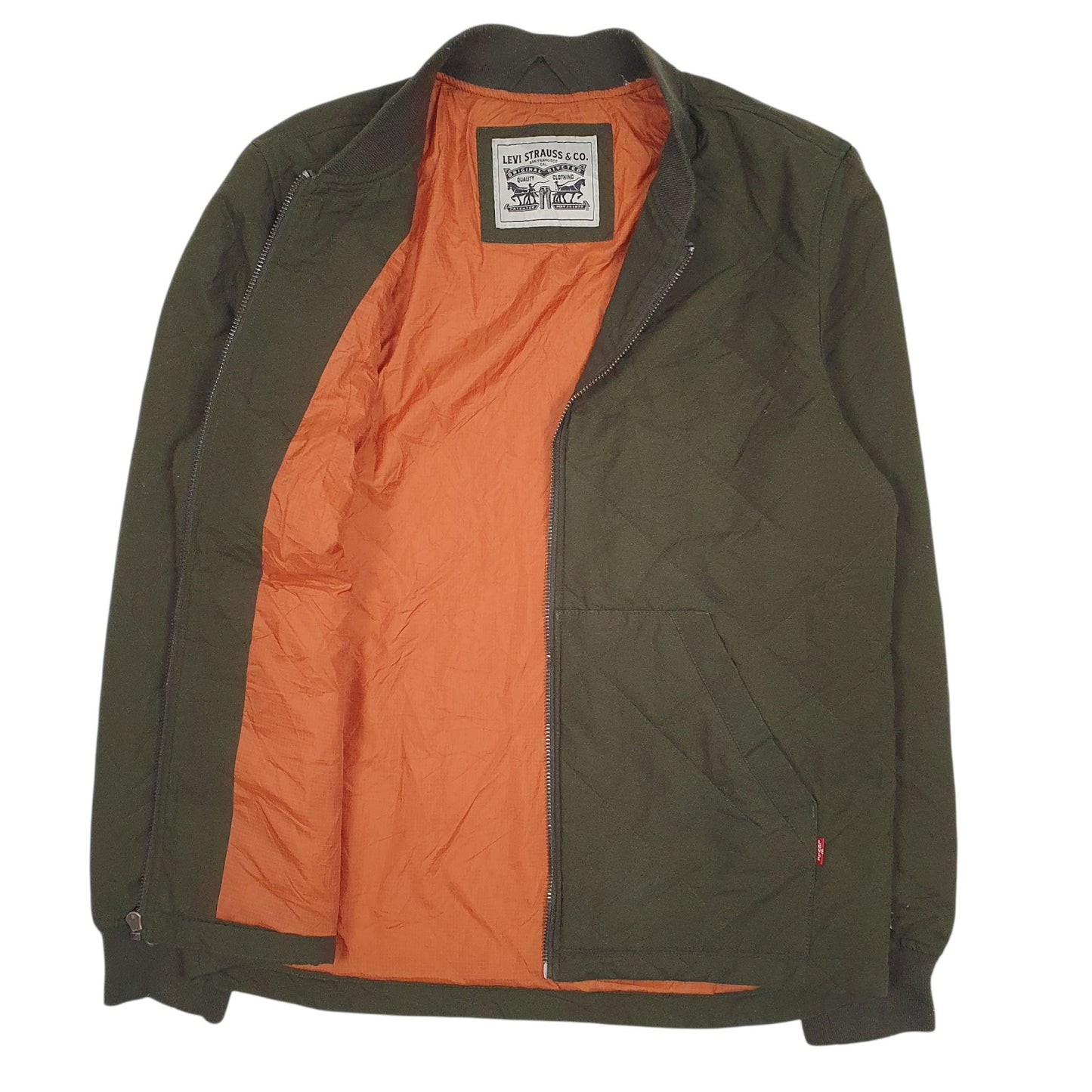 Mens Green Levis Padded  Coat