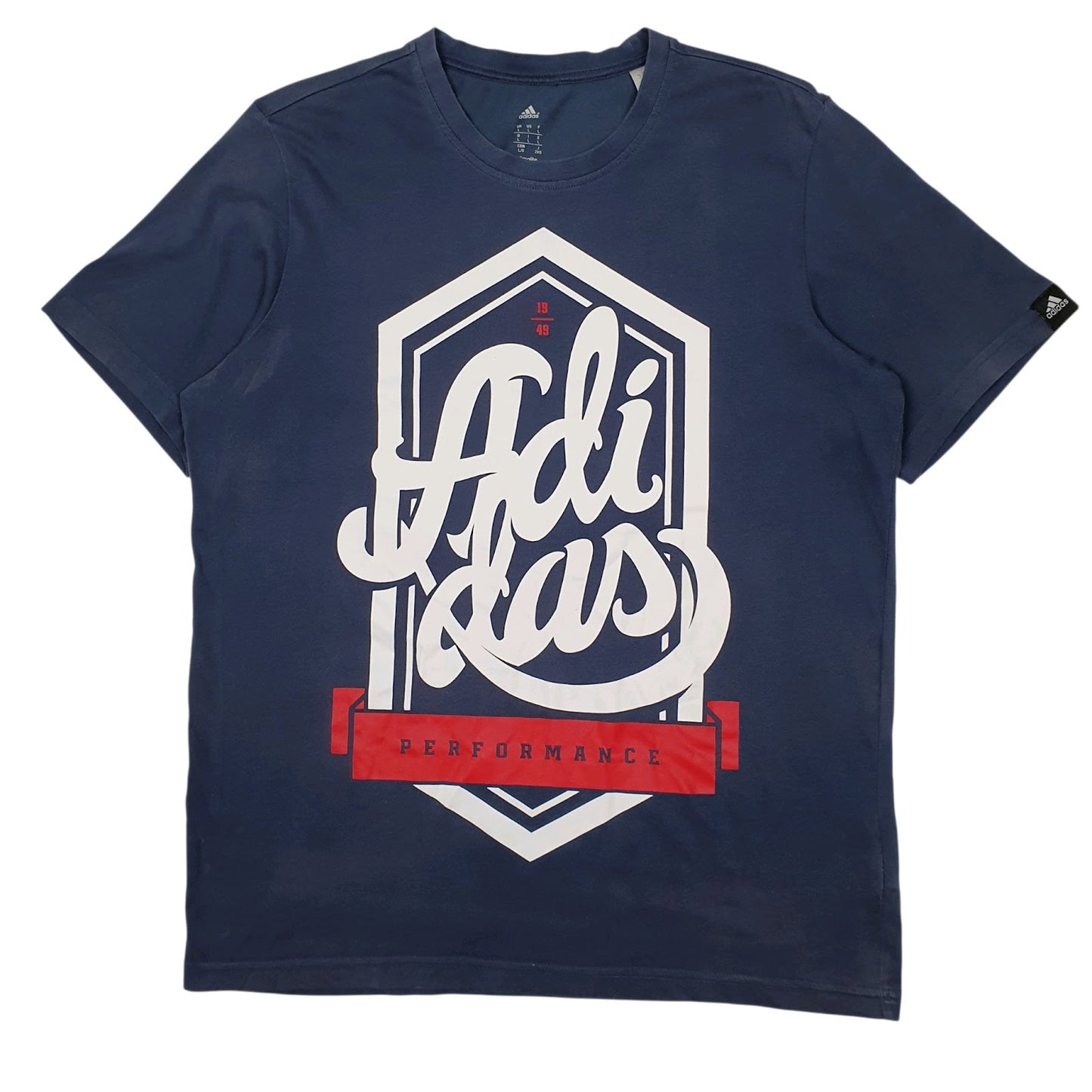 Mens Navy Adidas  Short Sleeve T Shirt