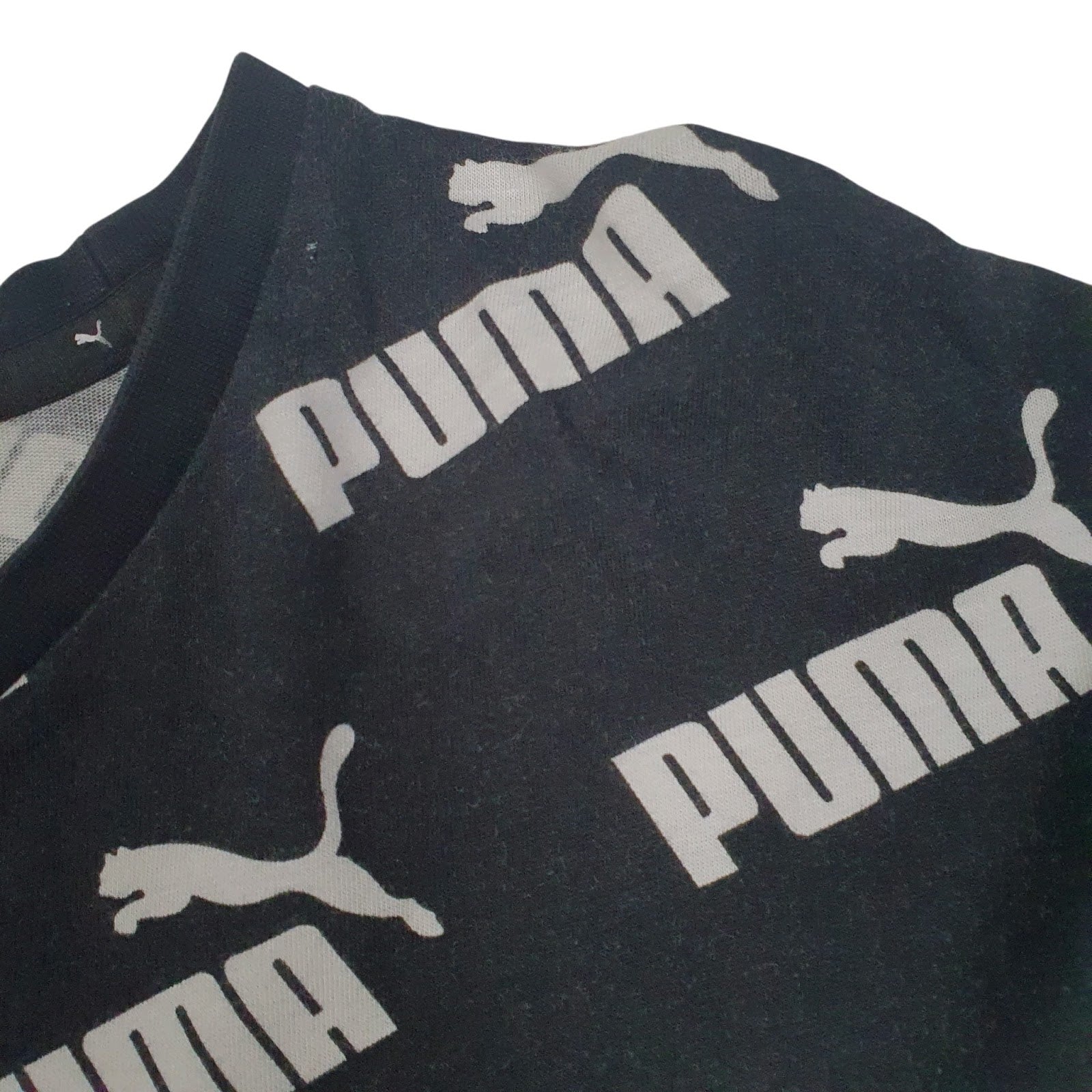 Mens Black Puma   T Shirt