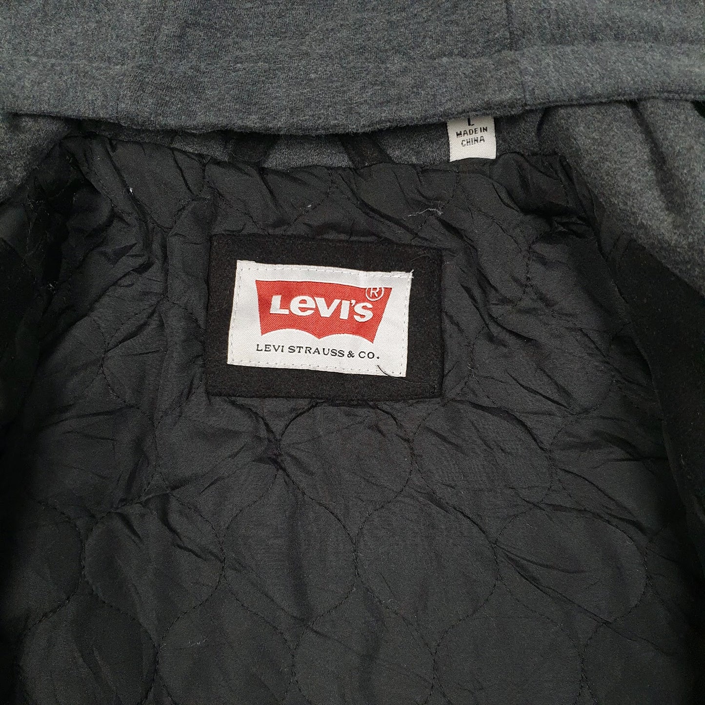 Mens Black Levis Military Bomber  Coat