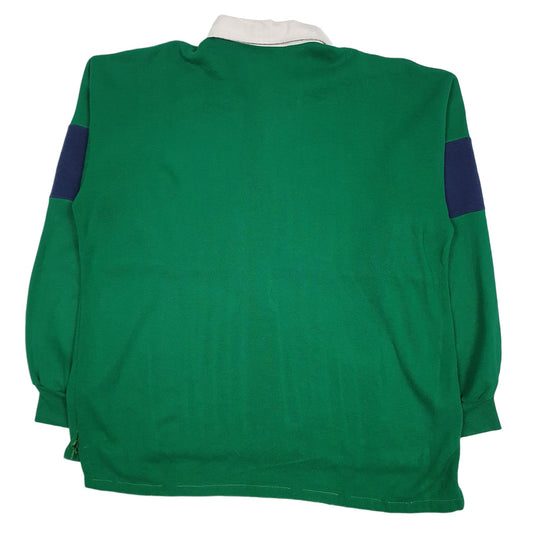 Mens Green University Place Rugby Michigan State Vintage 90s  Polo Shirt