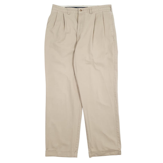 Mens Brown Polo Ralph Lauren Double Pleated Chino Trousers