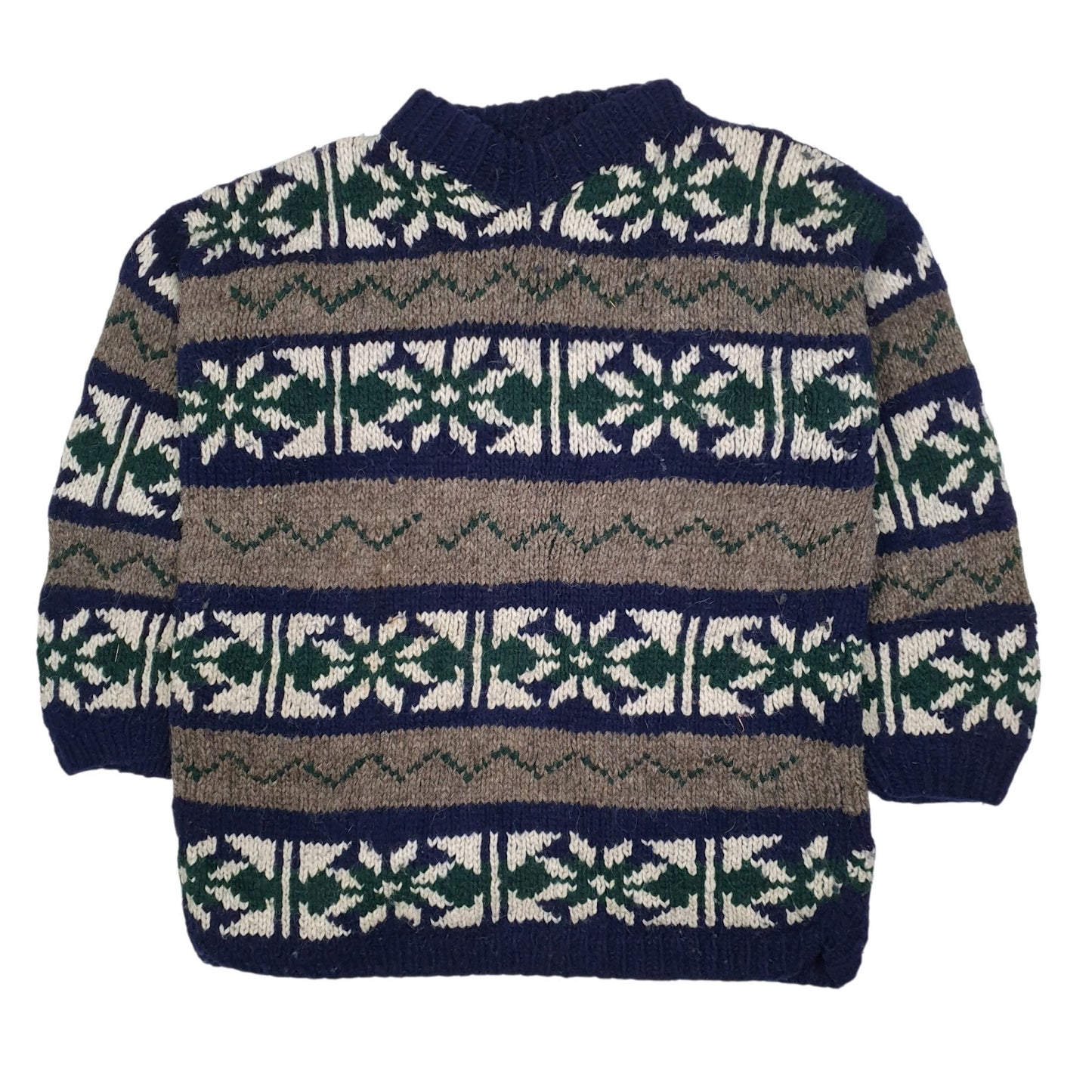 Mens Grey Sisandina Handicrafts Knitwear Crewneck Jumper