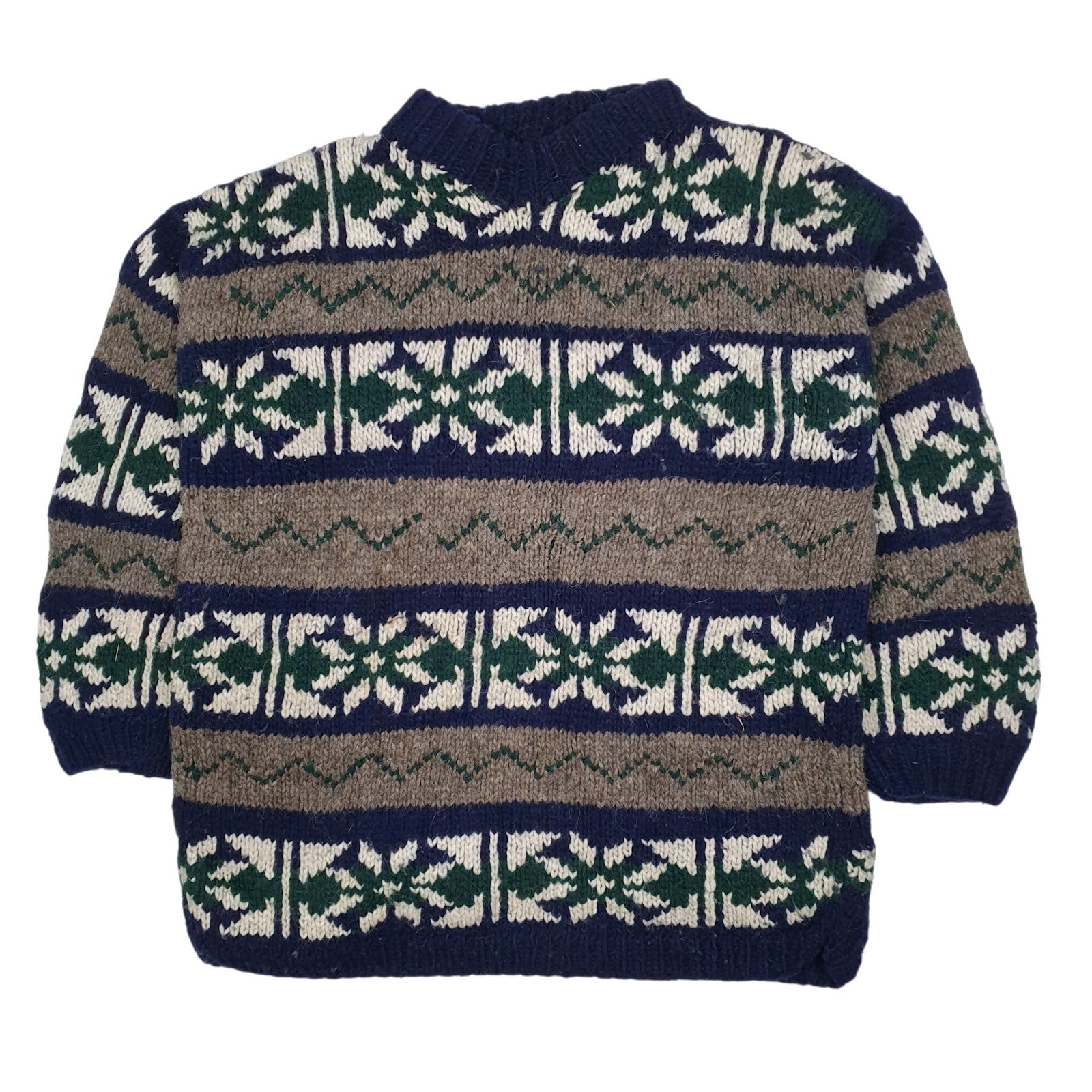 Mens Grey Sisandina Handicrafts Knitwear Crewneck Jumper