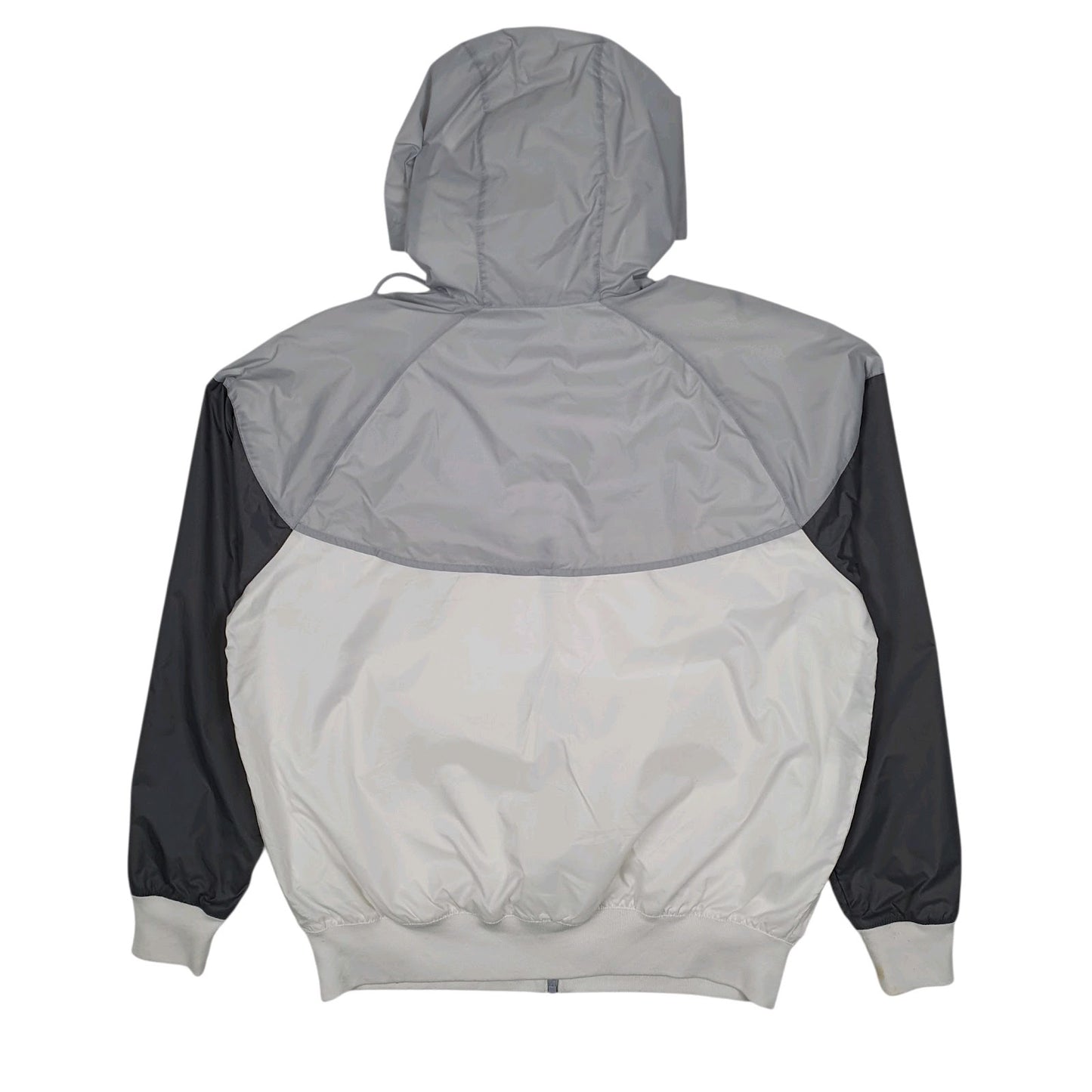Mens White Nike Windrunner Crewneck Coat