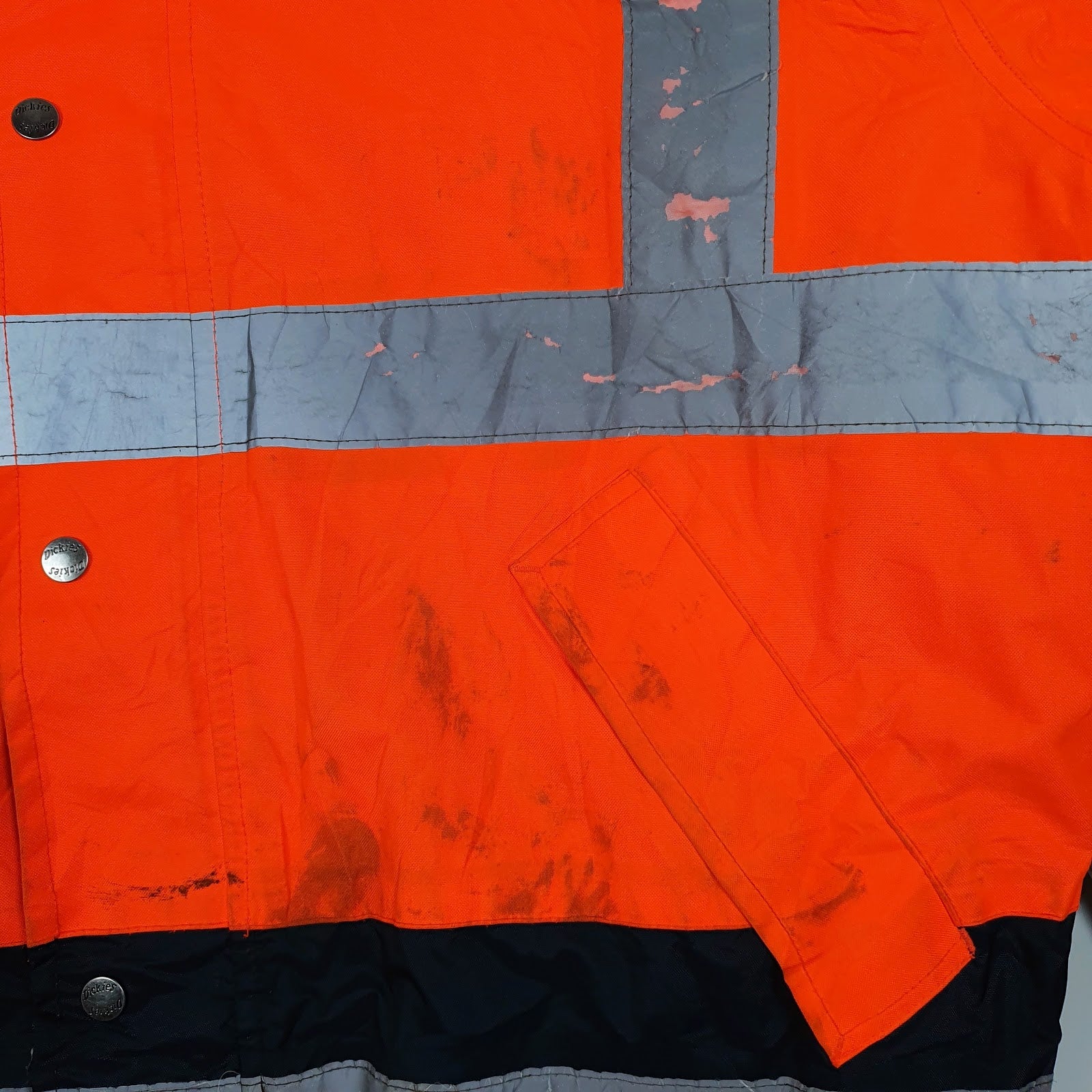 Mens Orange Dickies Hi Vis Safety  Coat