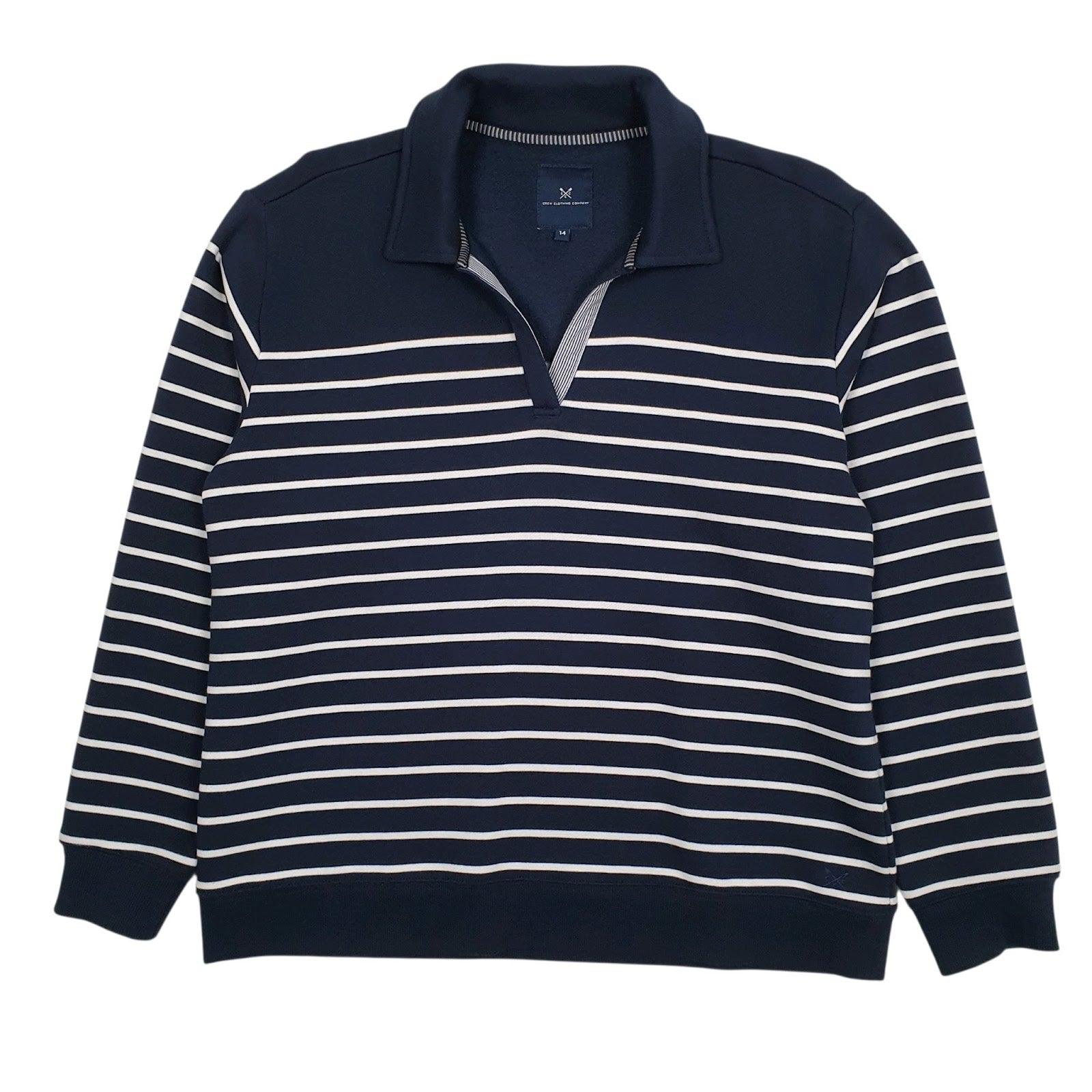 Womens Navy Crew Clothing Co  Quarter Zip Jumper