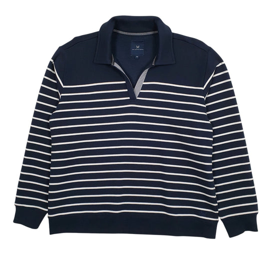 Womens Navy Crew Clothing Co  Quarter Zip Jumper