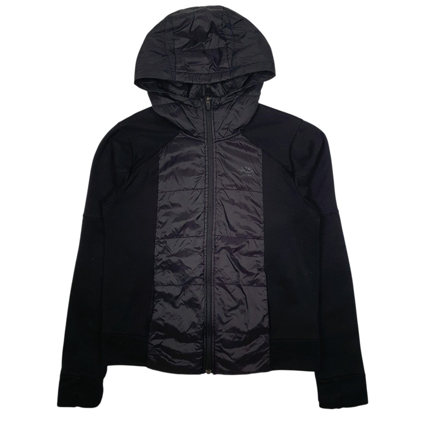 Womens Black The North Face Softshell Hooded Crewneck Coat