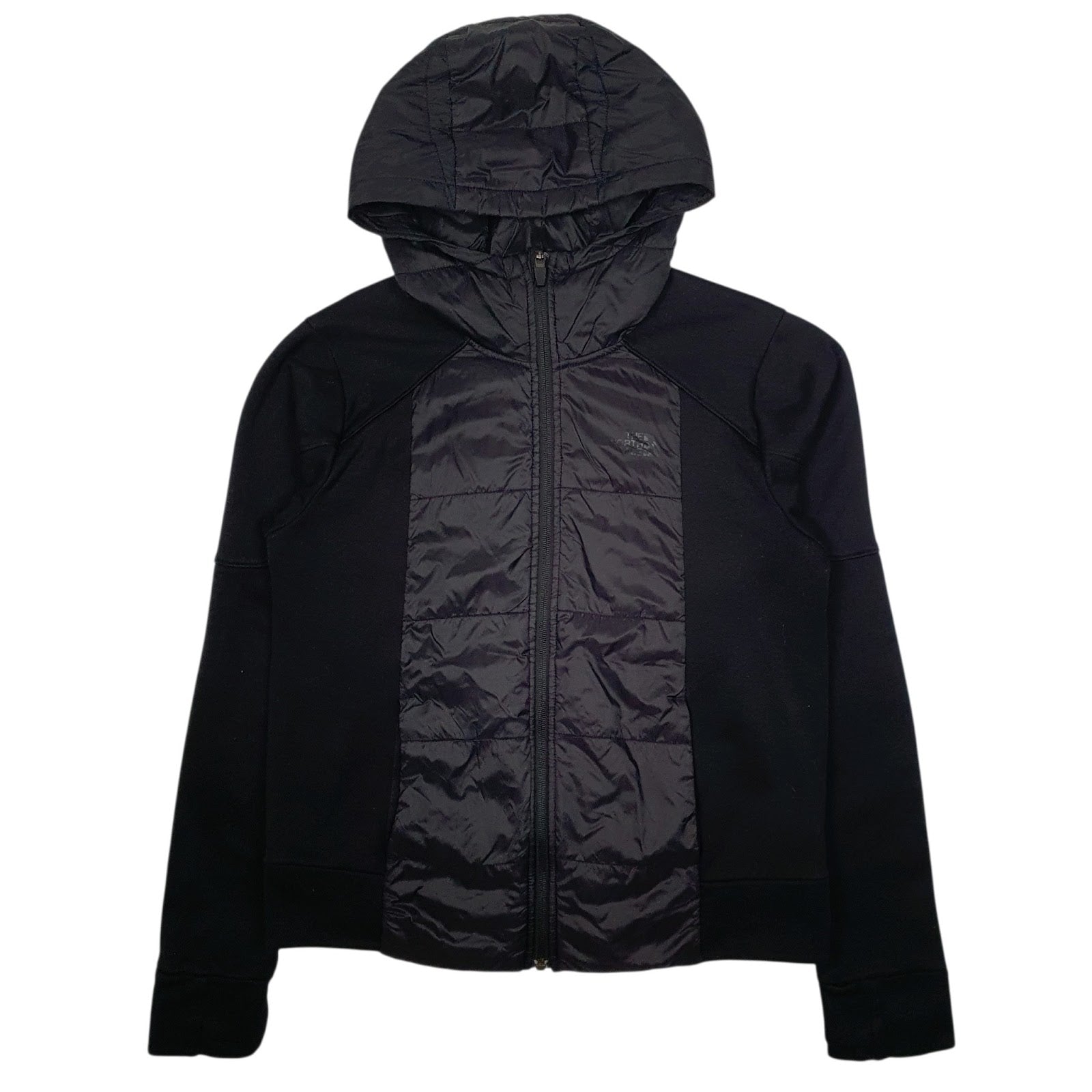 Womens Black The North Face Softshell Hooded Crewneck Coat