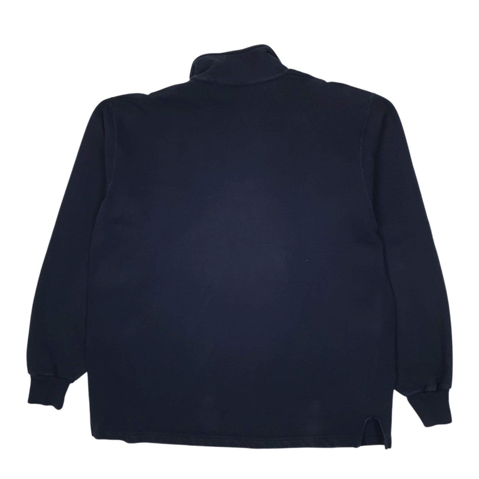 Mens Navy Champion Vintage 00s Made In USA Quarter Zip Jumper
