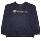 Mens Navy Champion Spellout Crewneck Jumper