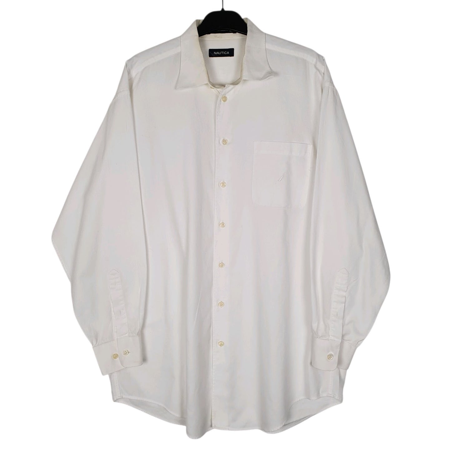 Mens White Nautica  Long Sleeve Shirt