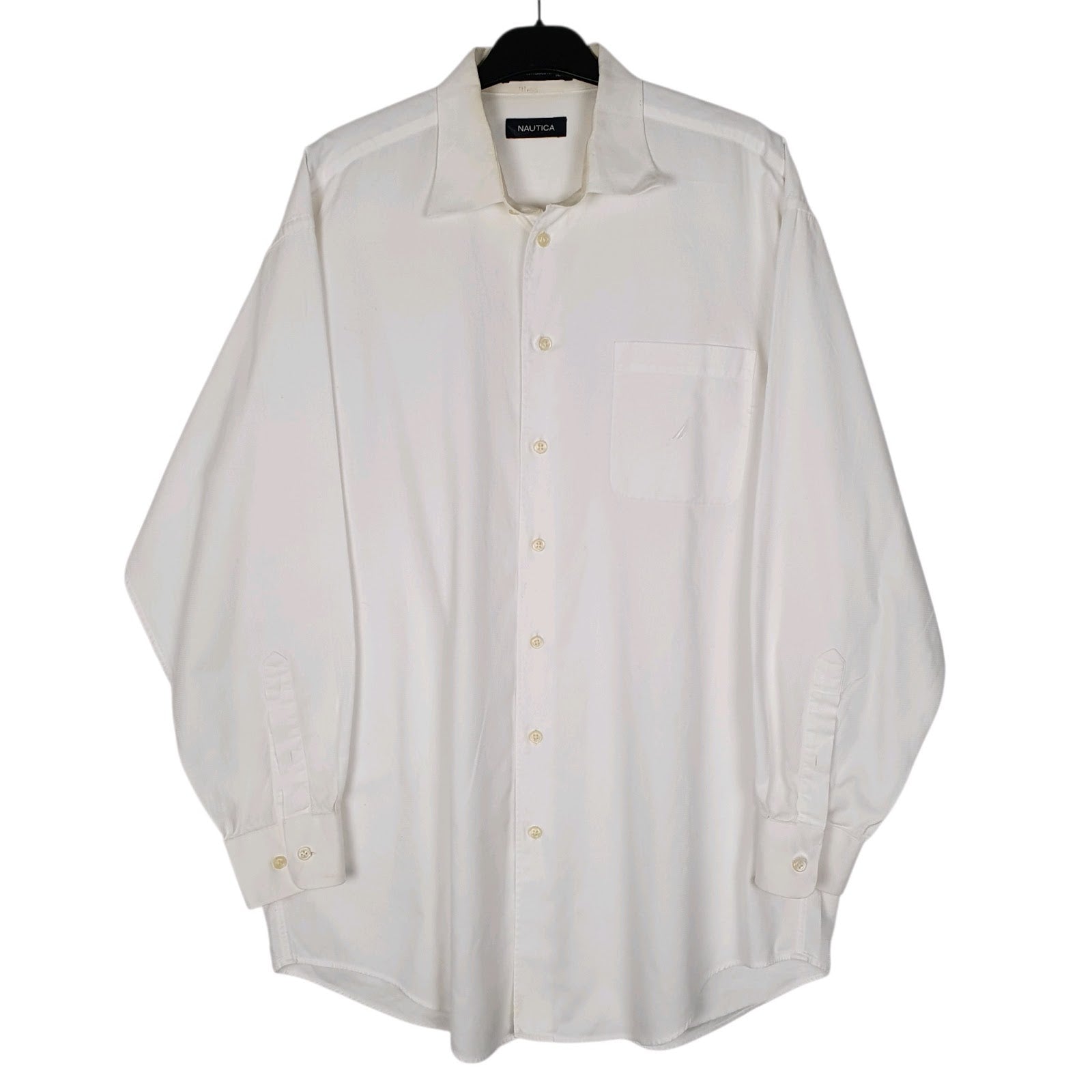 Mens White Nautica  Long Sleeve Shirt