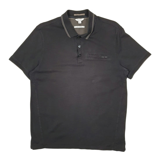 Mens Black Calvin Klein  Short Sleeve Polo Shirt