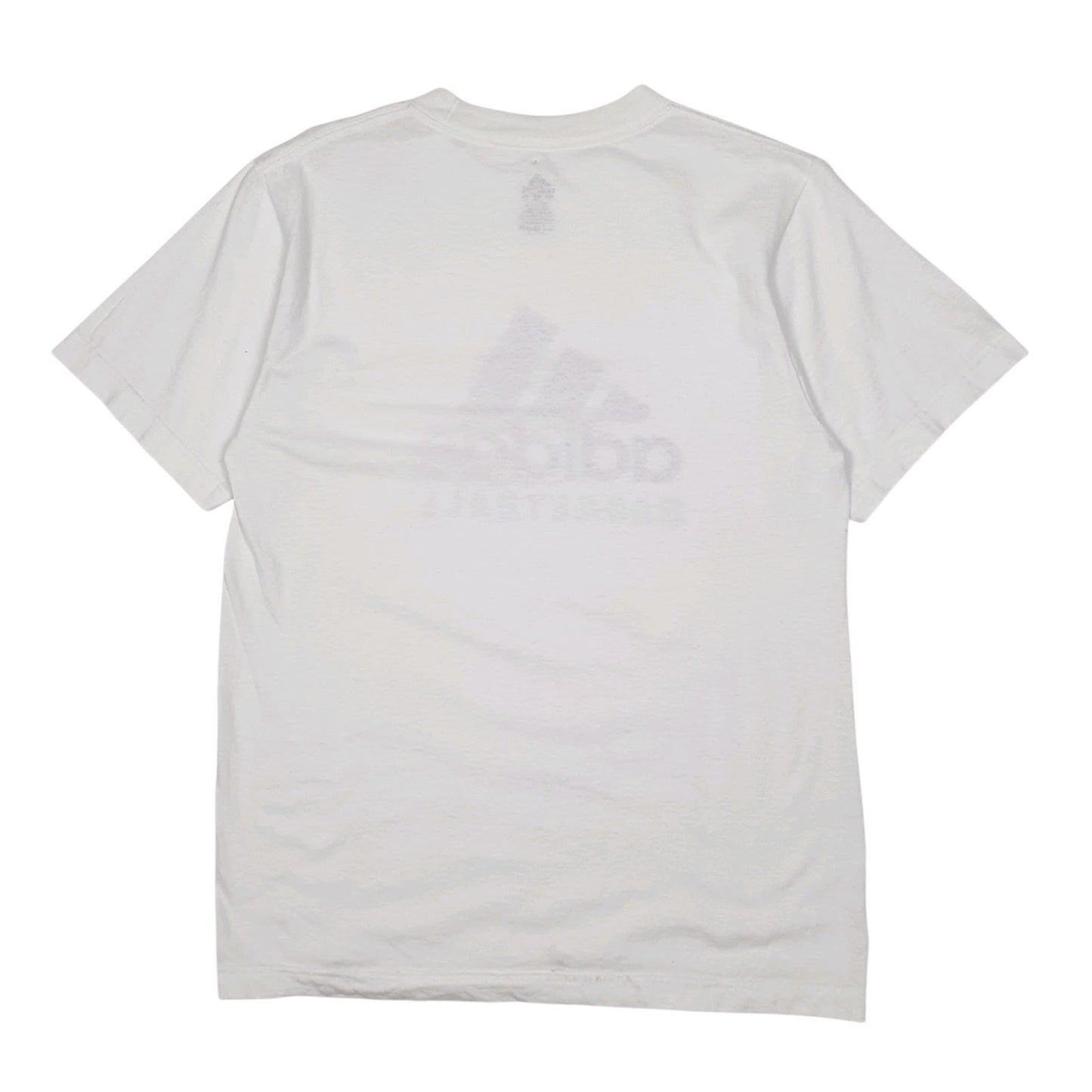 Mens White Adidas Basketball  T Shirt