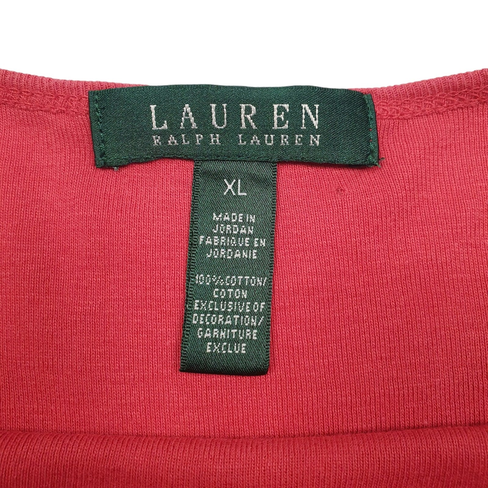 Womens Red Lauren Ralph Lauren   T Shirt