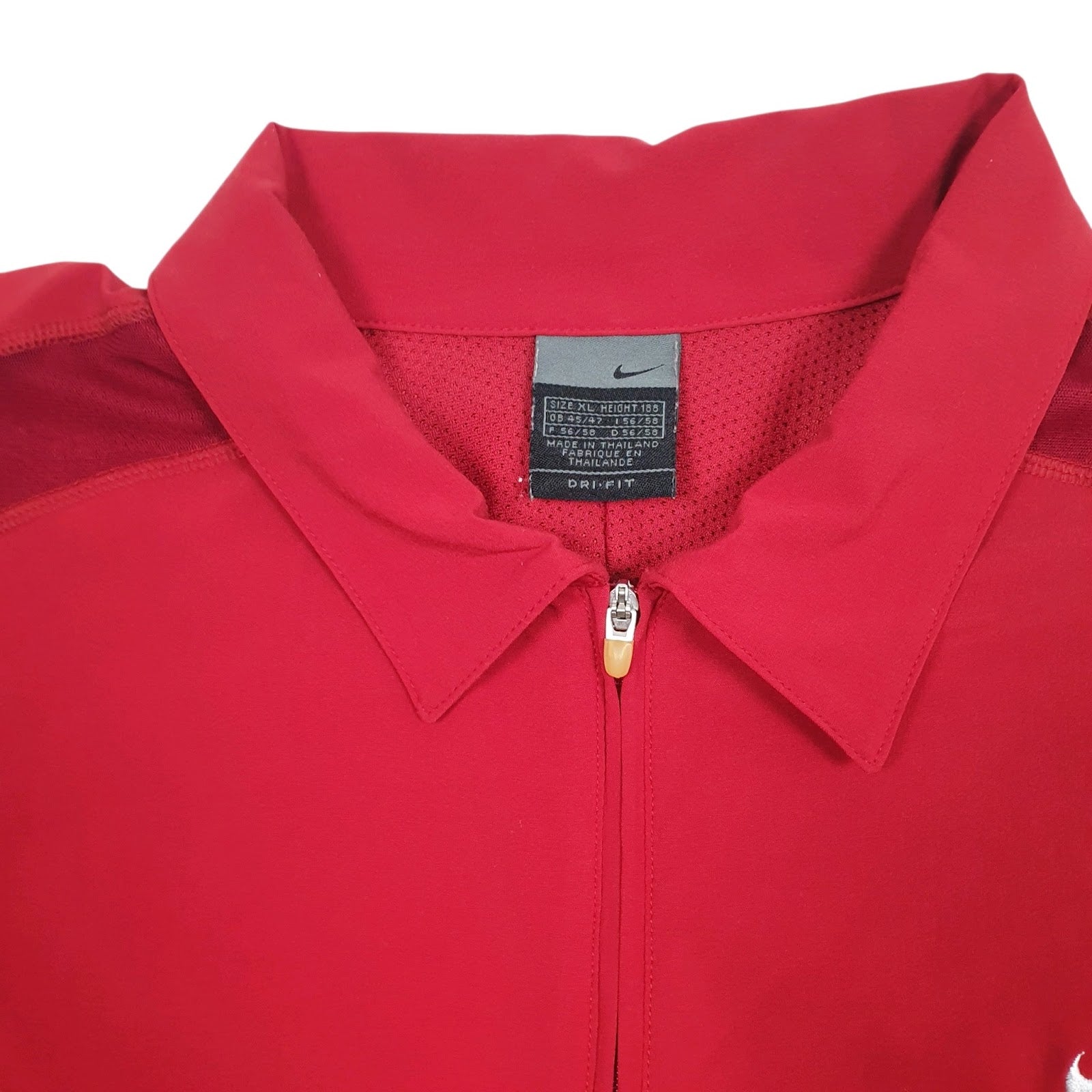 Mens Red Nike Dri Fit Double Skinned Vintage 00s  Polo Shirt