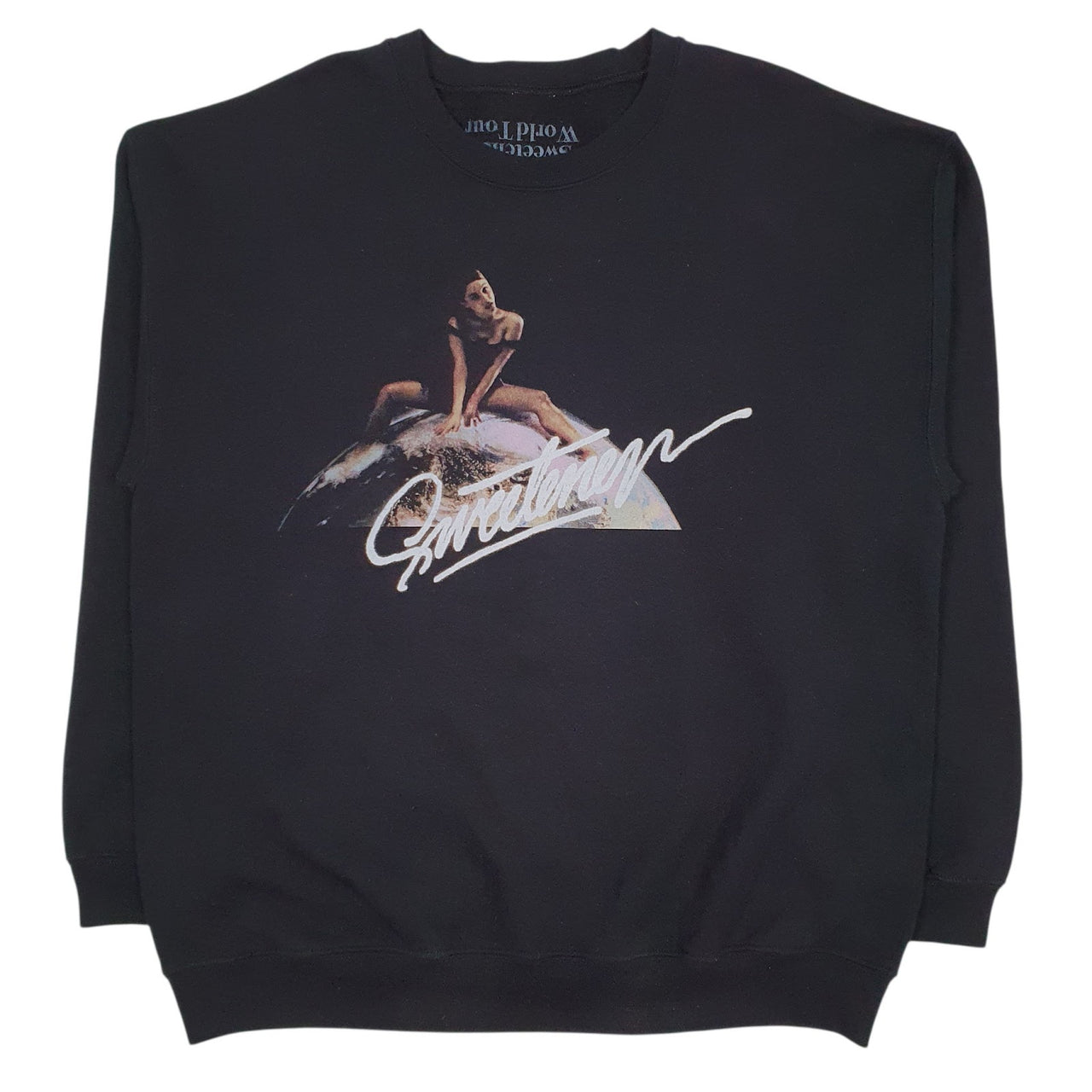 Mens Black Ariana Grande Sweetener World Tour God Is A Women Crewneck Jumper