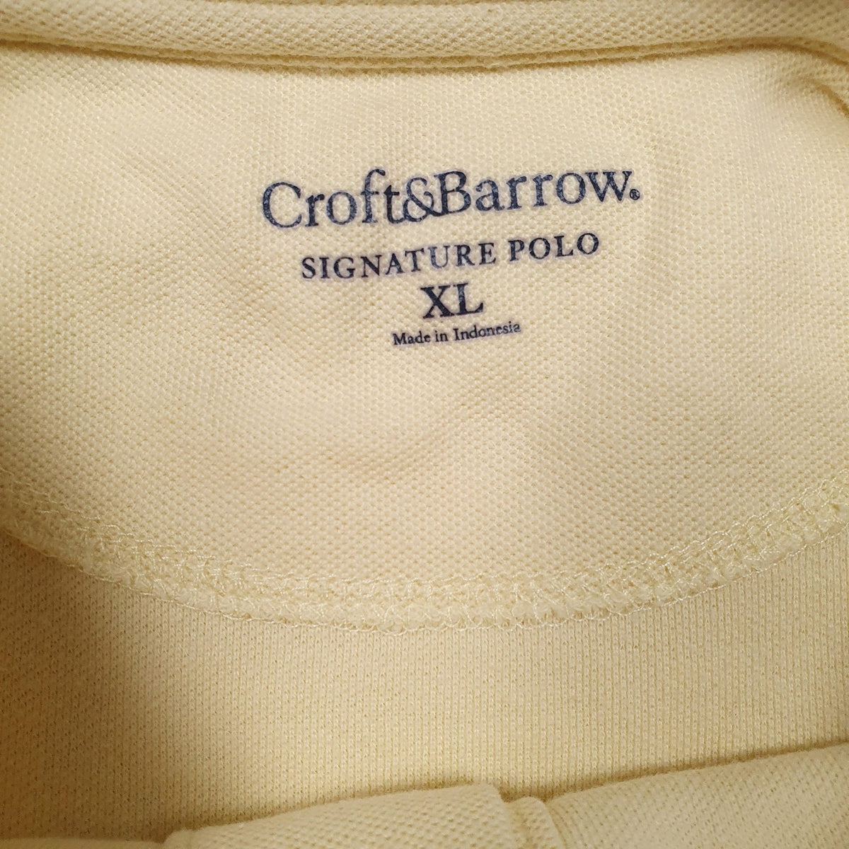 Mens Yellow Croft & Barrow   Polo Shirt