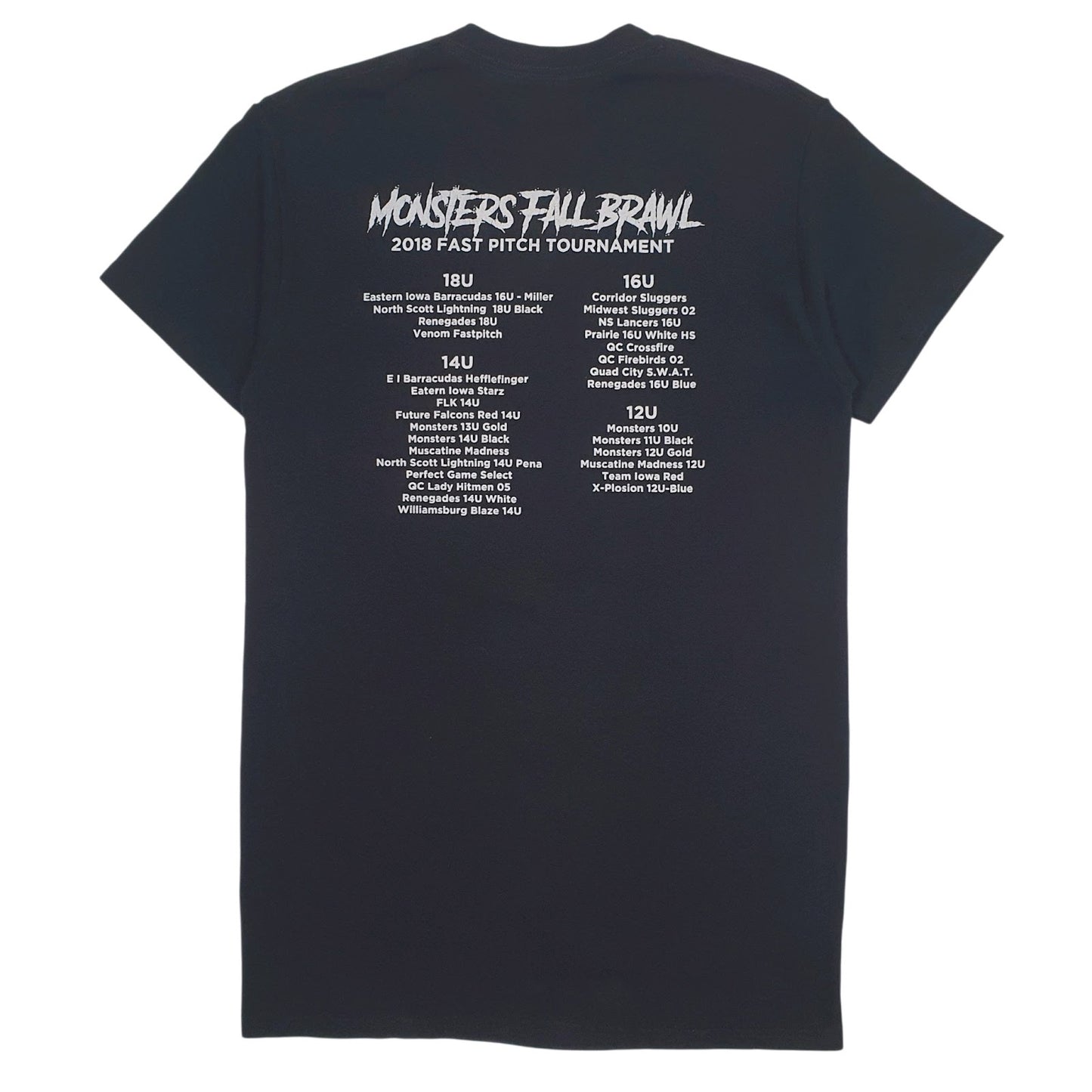 Mens Black Gildan Monsters Fall Brawl  T Shirt