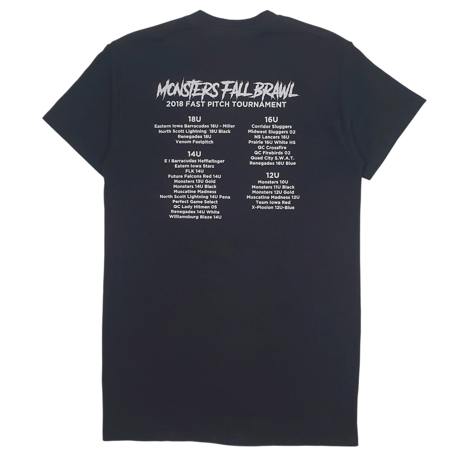 Mens Black Gildan Monsters Fall Brawl  T Shirt