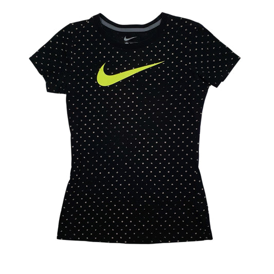 Womens Black Nike Slim Fit Short Sleeve T Shirt