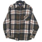 Mens Green Australian Vintage Flannel Long Sleeve Shirt
