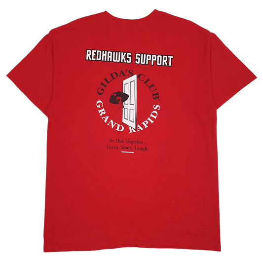 Mens Red Gildan Red Hawk Nation  T Shirt
