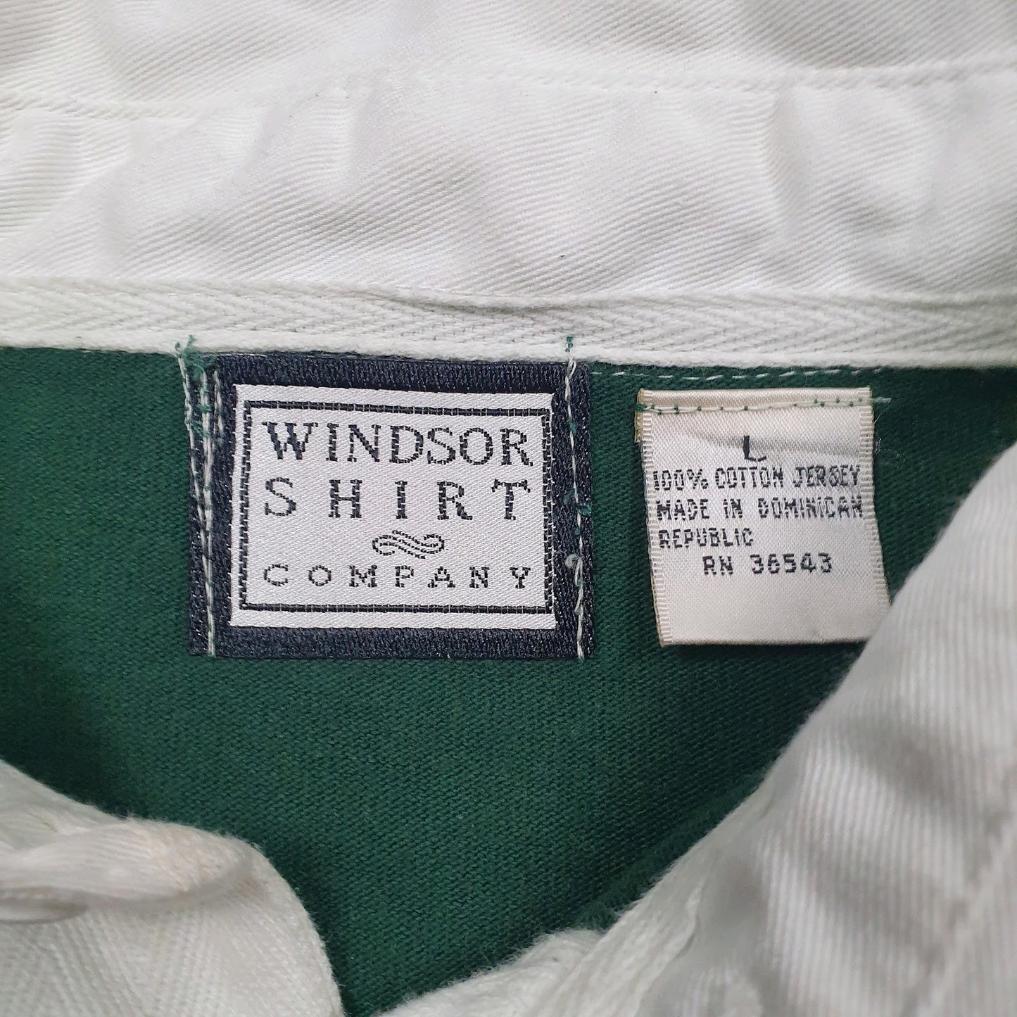 Mens Green Windsor Shirt Company Rugby  Polo Shirt