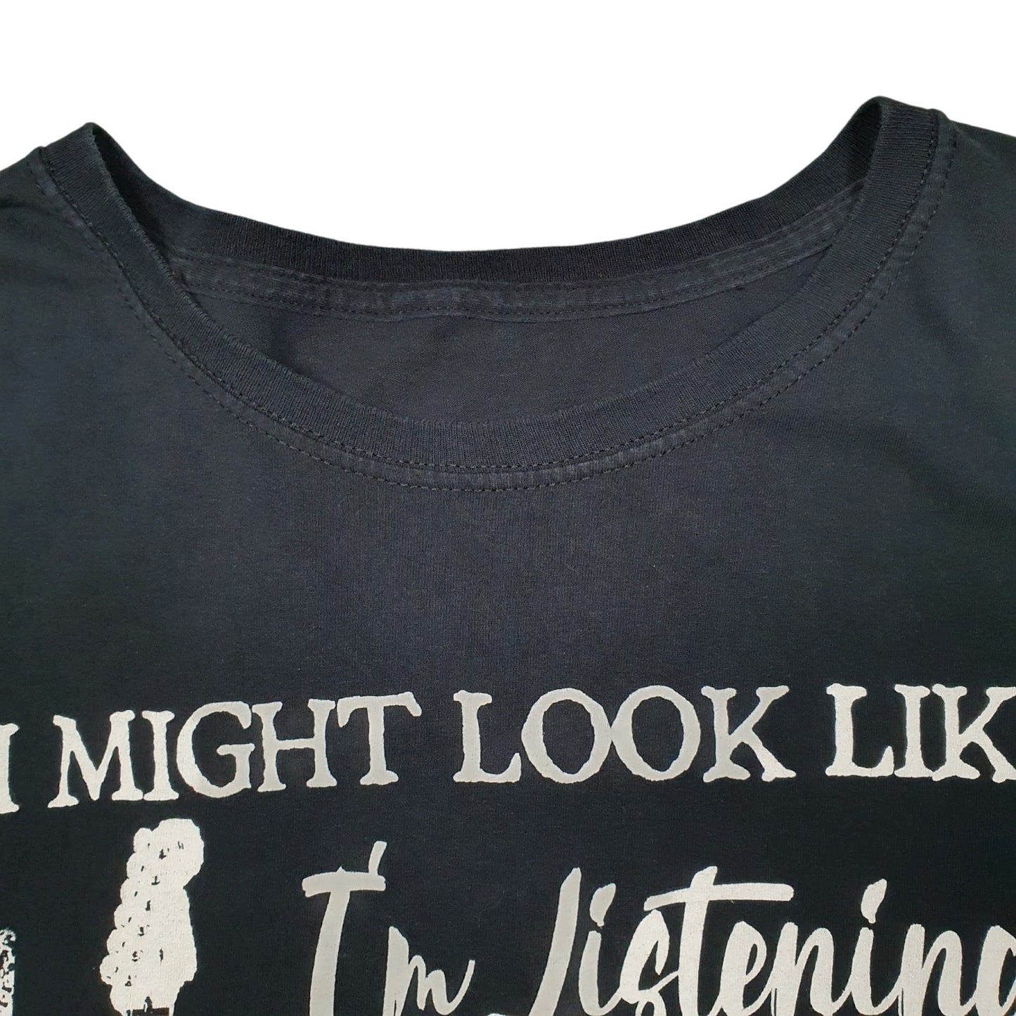 Mens Black Unbranded Guitar  T Shirt