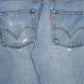 Mens Blue Levis Distressed  Jeans