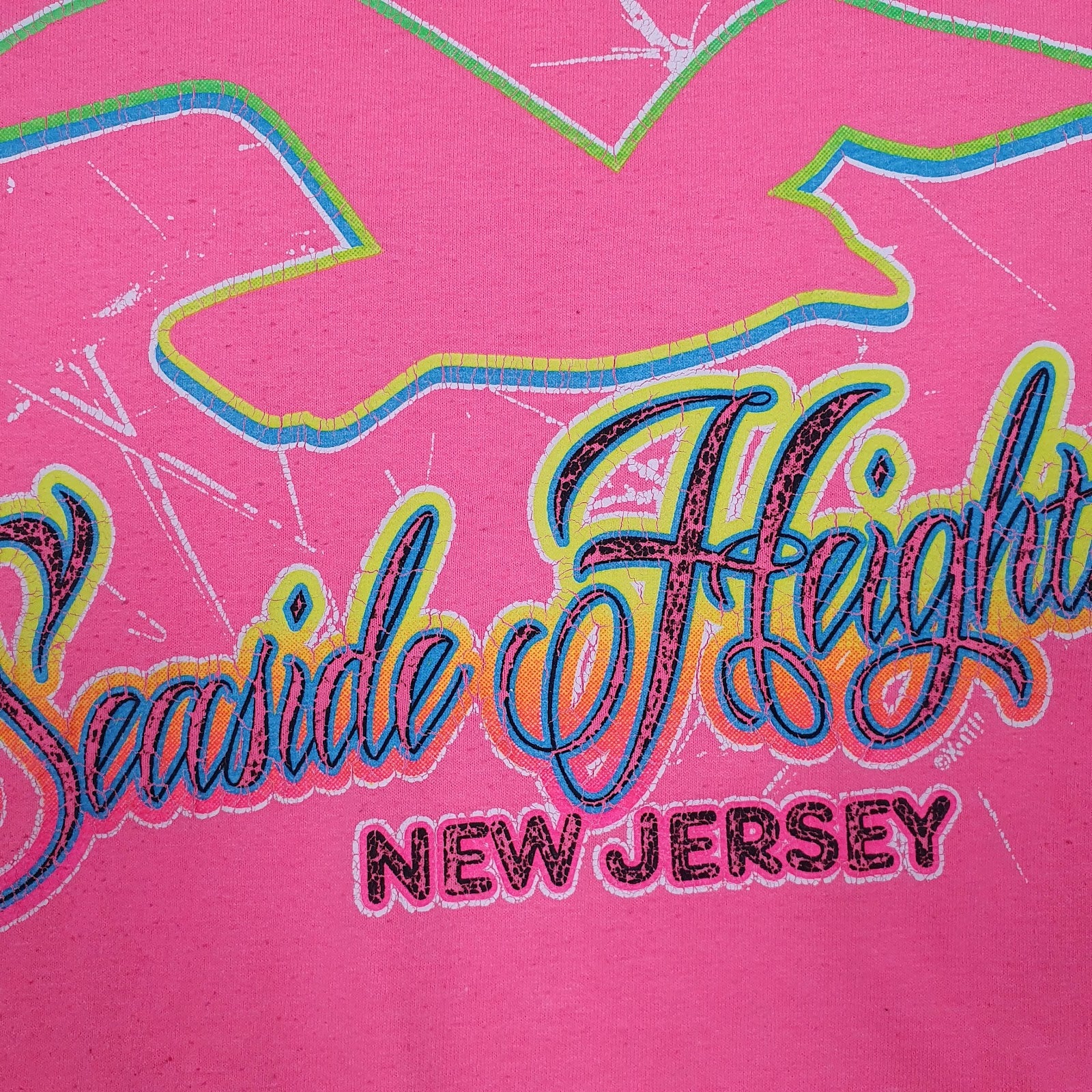 Mens Pink Jerzees New Jersey  T Shirt