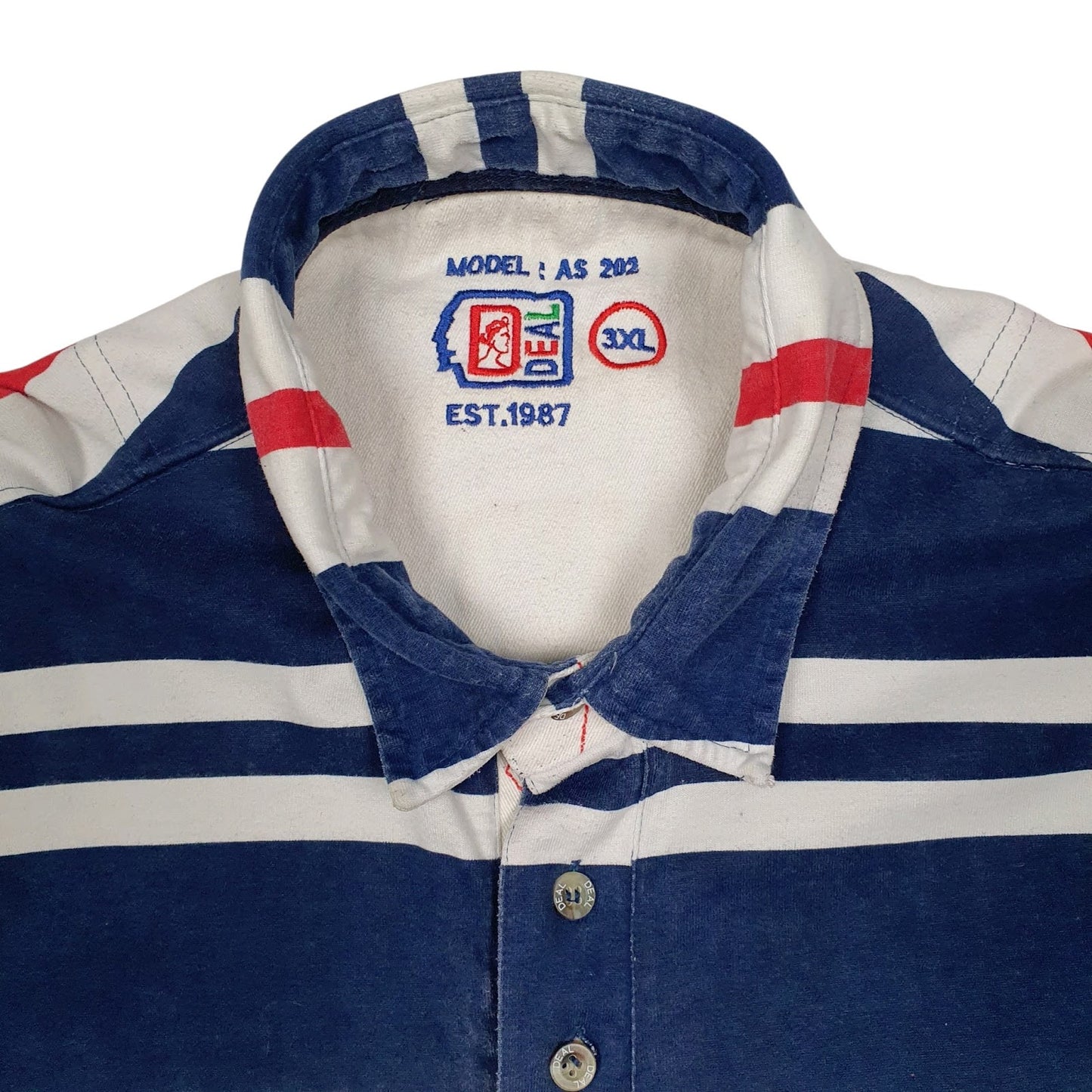Mens Navy Deal Rugby  Polo Shirt