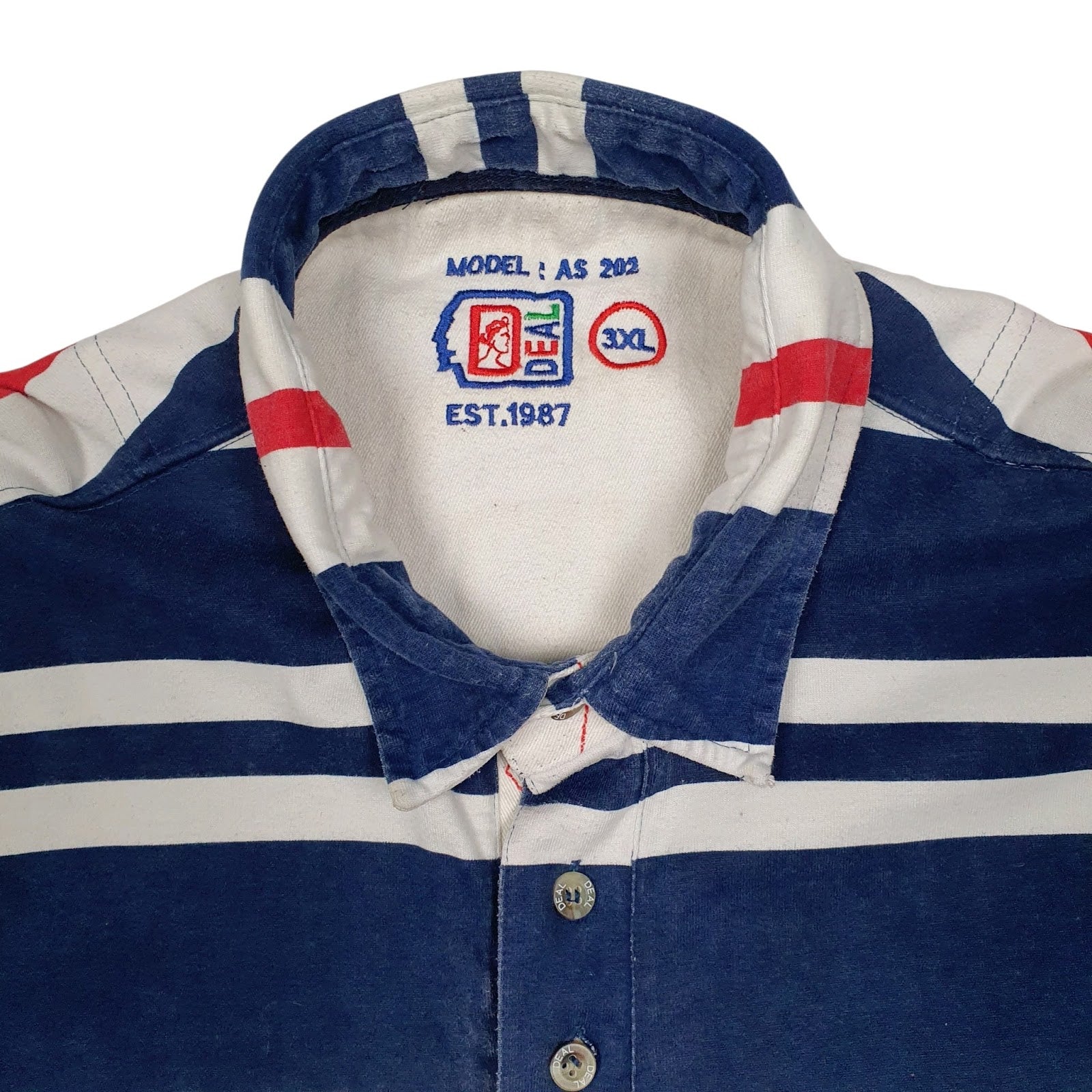 Mens Navy Deal Rugby  Polo Shirt